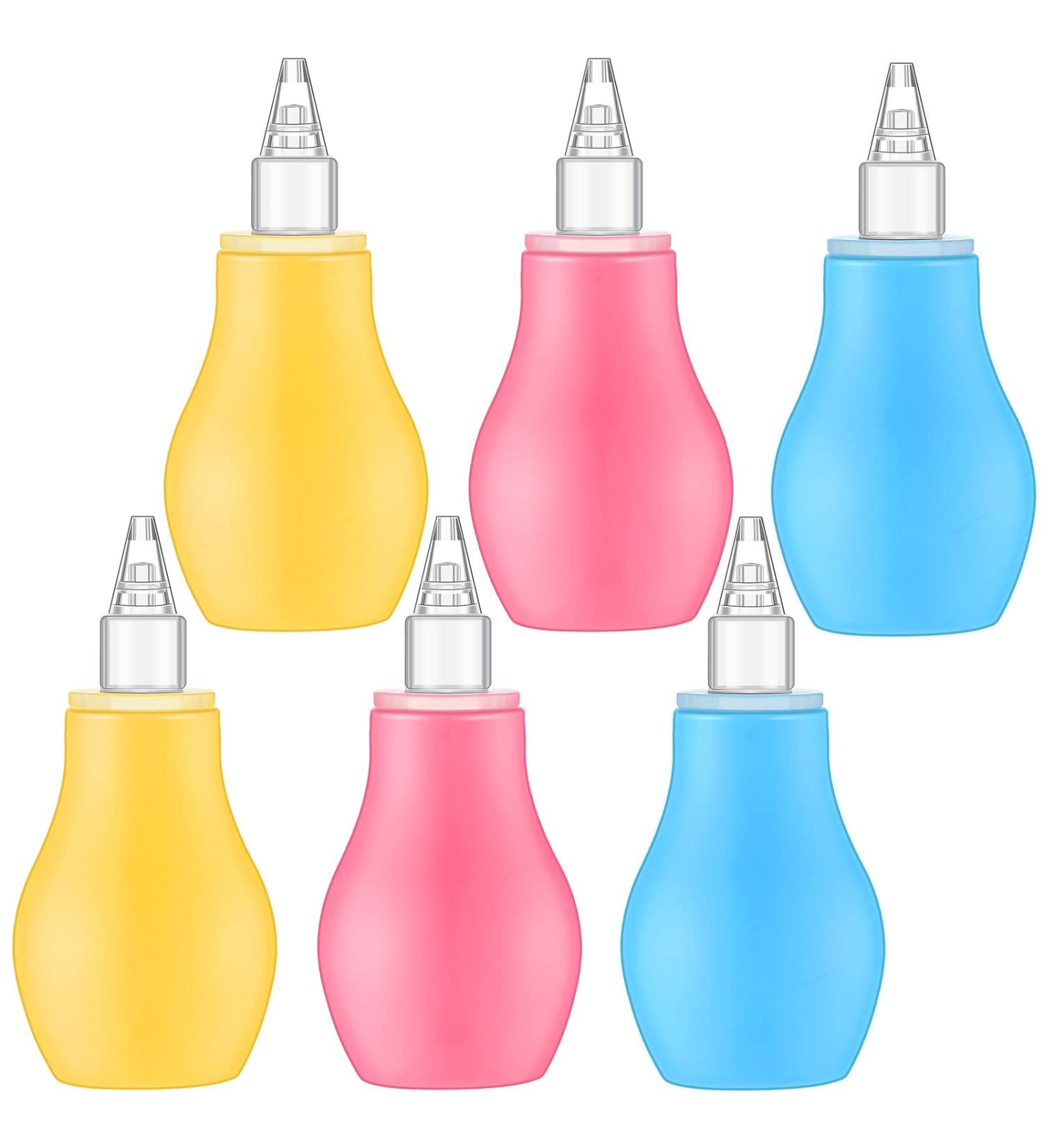 6 Pcs Silicone Baby Nasal Aspirator Bulb - Safe Reusable Nose Sucker for Kids, Newborns, Infants - Colorful Baby Nose Aspirator for Ear Wax Removal - Buy Online on GoSupps.com