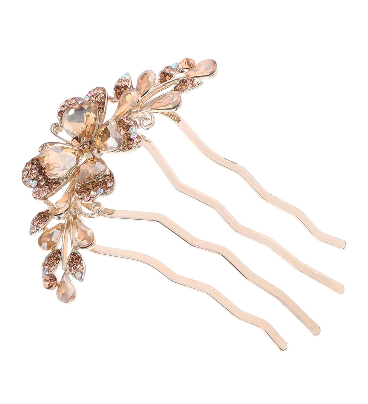 FRCOLOR Hair Comb Rhinestone Hair Pin Rhinestone Hair Clips Rhinestone Clips Bride Hair Accessories Hair Accessories for Girls Hair Side Comb Girl Hair Clips Decorate Miss Hair up Metal - Buy Online on GoSupps.com