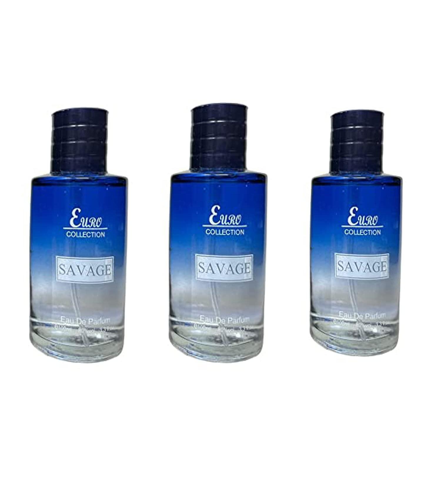 3PCS Savage Blue Men Perfume Cologne for Men Natural Spray Masculine Scent Wonderful Fragrance Gift Eau De Parfum for Daily Use 3.3 Fluid Ounce - Buy Online on GoSupps.com