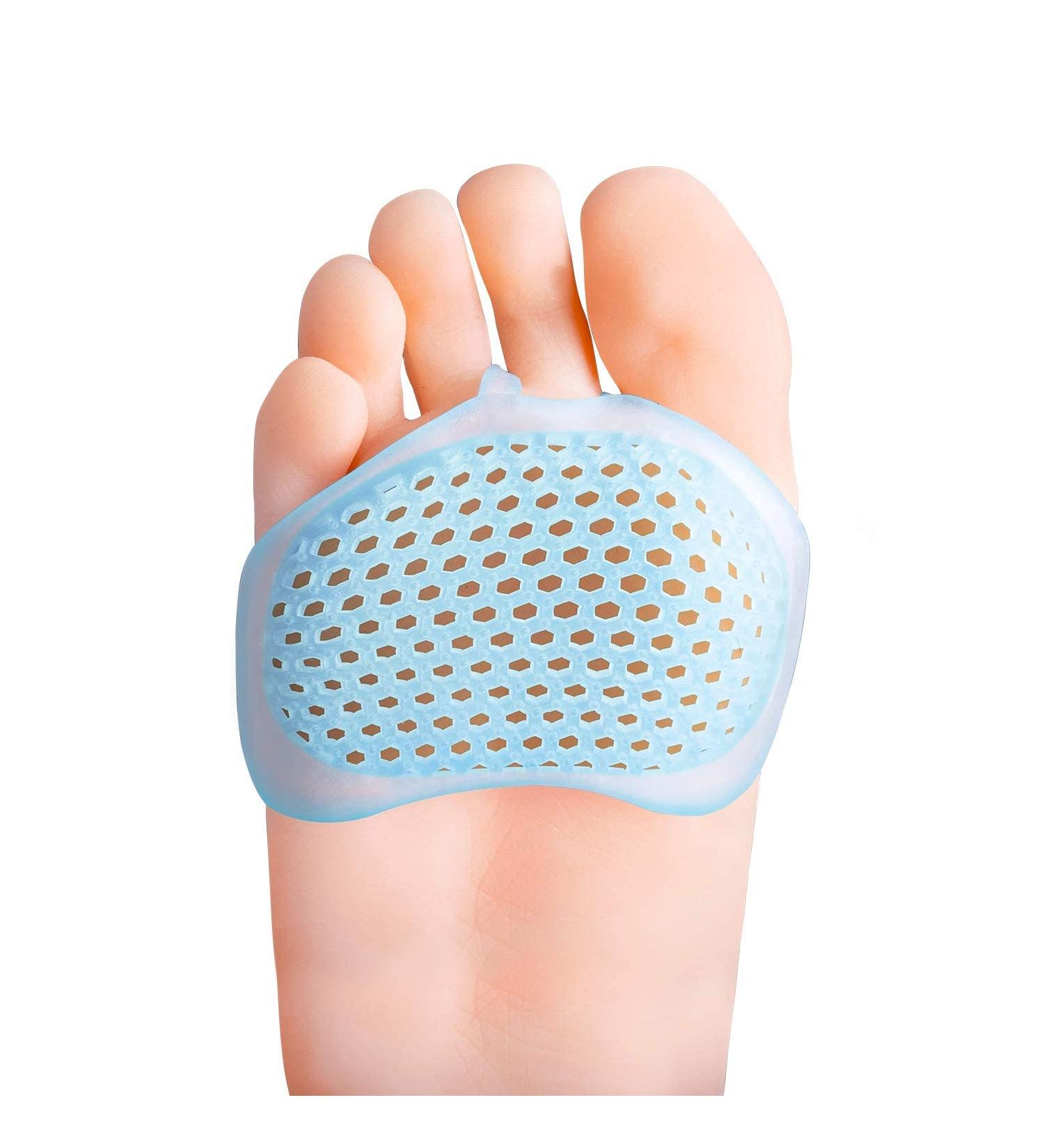 Bukihome Silicone Foot Pads - 8 Gel Cushions for Metatarsal & Midfoot Pain Relief - Unisex Callus Insoles (Blue) - Buy Online on GoSupps.com
