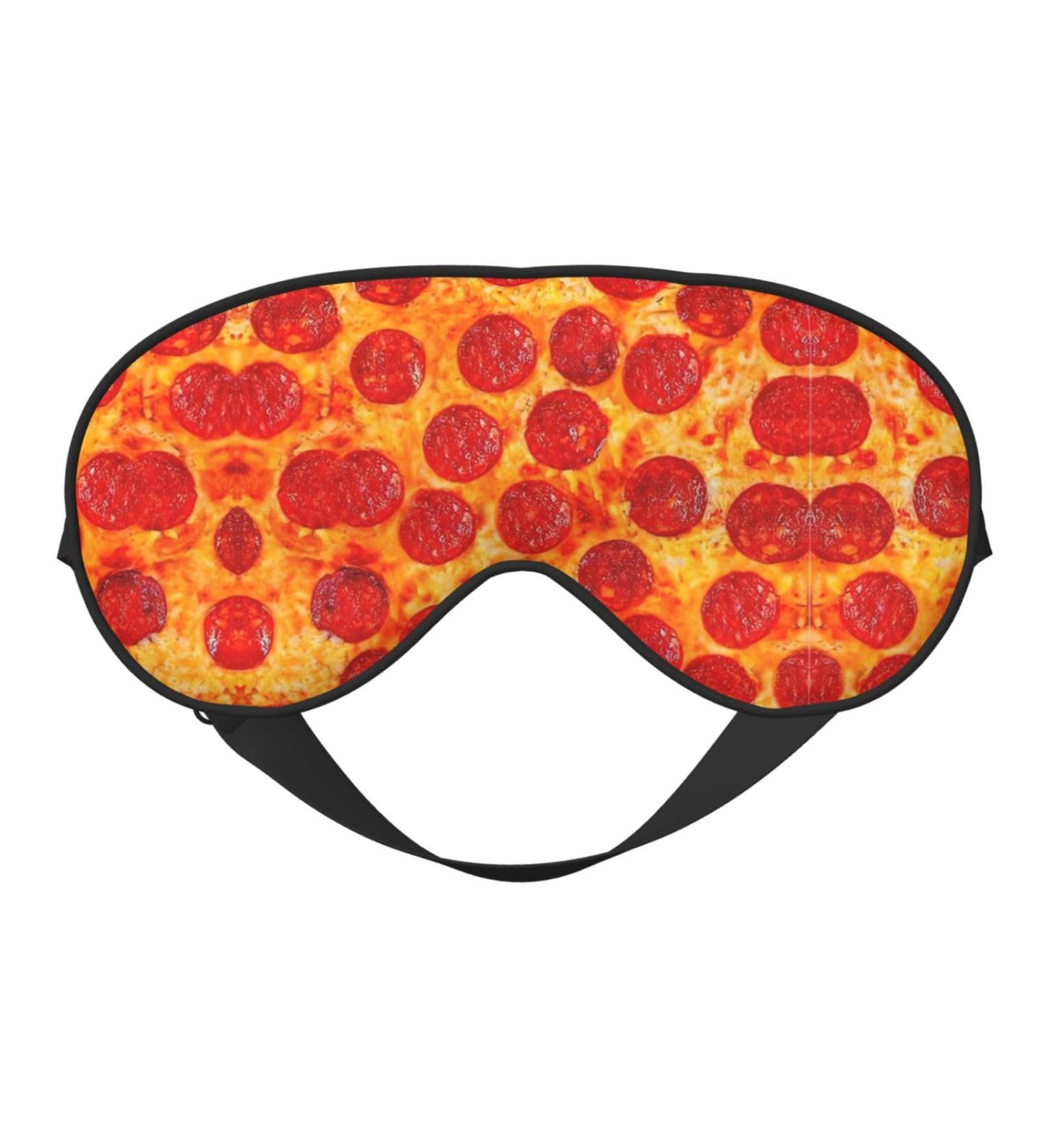 3D Pizza Pepperoni Mask - Adjustable Soft Blindfold for Deep Sleep Relaxation & Travel | Perfect for Meditation & Comfort - Buy Online on GoSupps.com