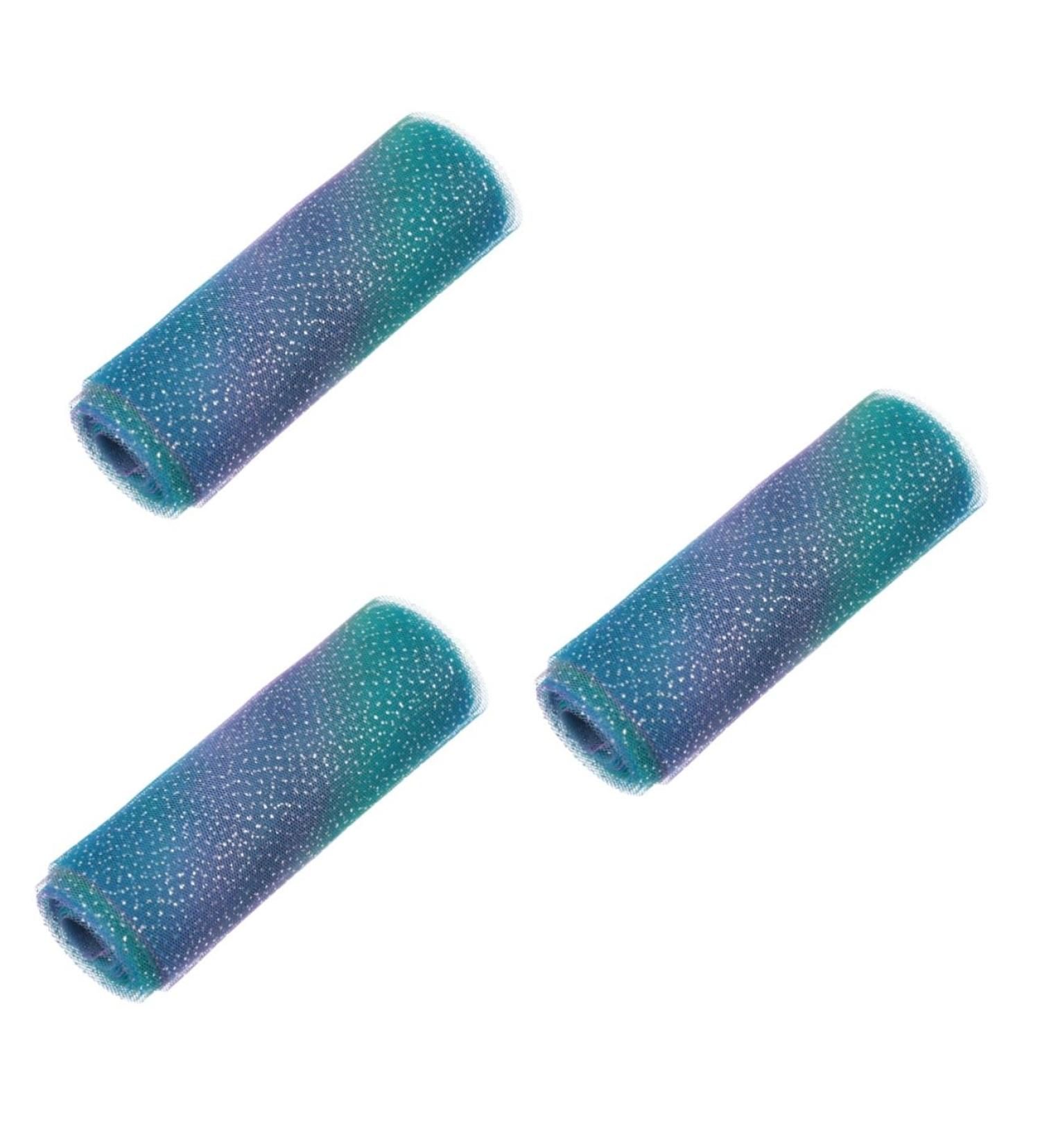 TEHAUX 3 Rolls Gradient Mesh Sequin Skirt Tulle Ribbon Hairband Ribbons Princess Sheet Child - Buy Online on GoSupps.com