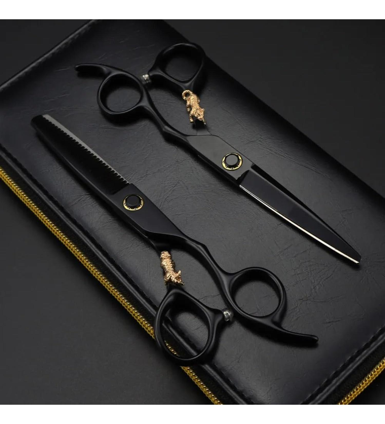 Hair Cutting Scissors 6 Inch Japan 440c Bearing Tiger Hair Scissors Haircut Thinning Barber Tools Cutting Shears Hairdresser Scissors Set - Buy Online on GoSupps.com