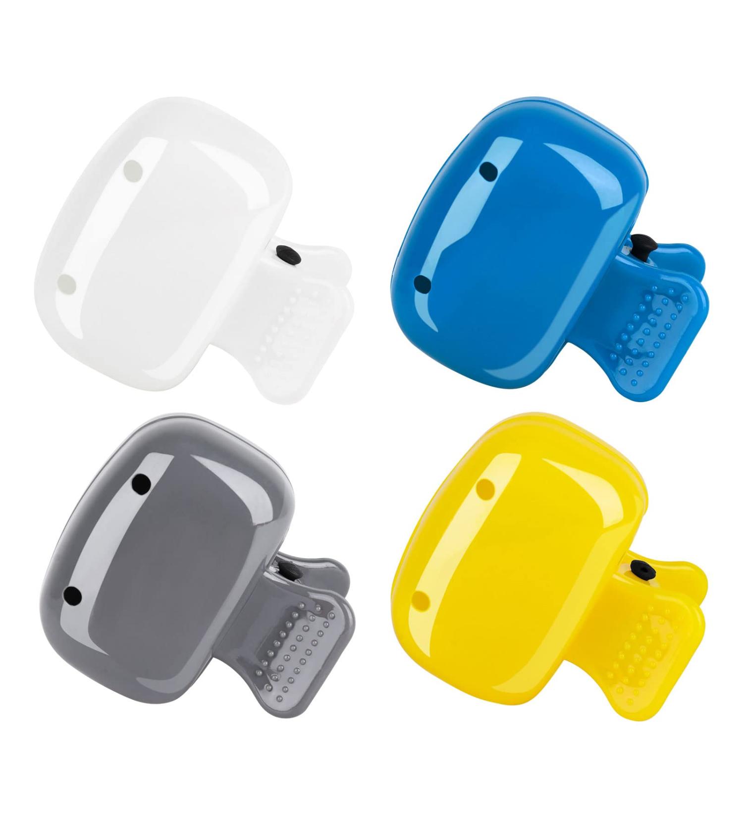 4 Pack Travel Toothbrush Head Covers - Protective Plastic Caps for Manual & Electric Toothbrushes - Portable Brush Pod Case for Home, Travel, & School - Yellow, Blue, Grey - Long-lasting Toothbrush Protection - Buy Online on GoSupps.com