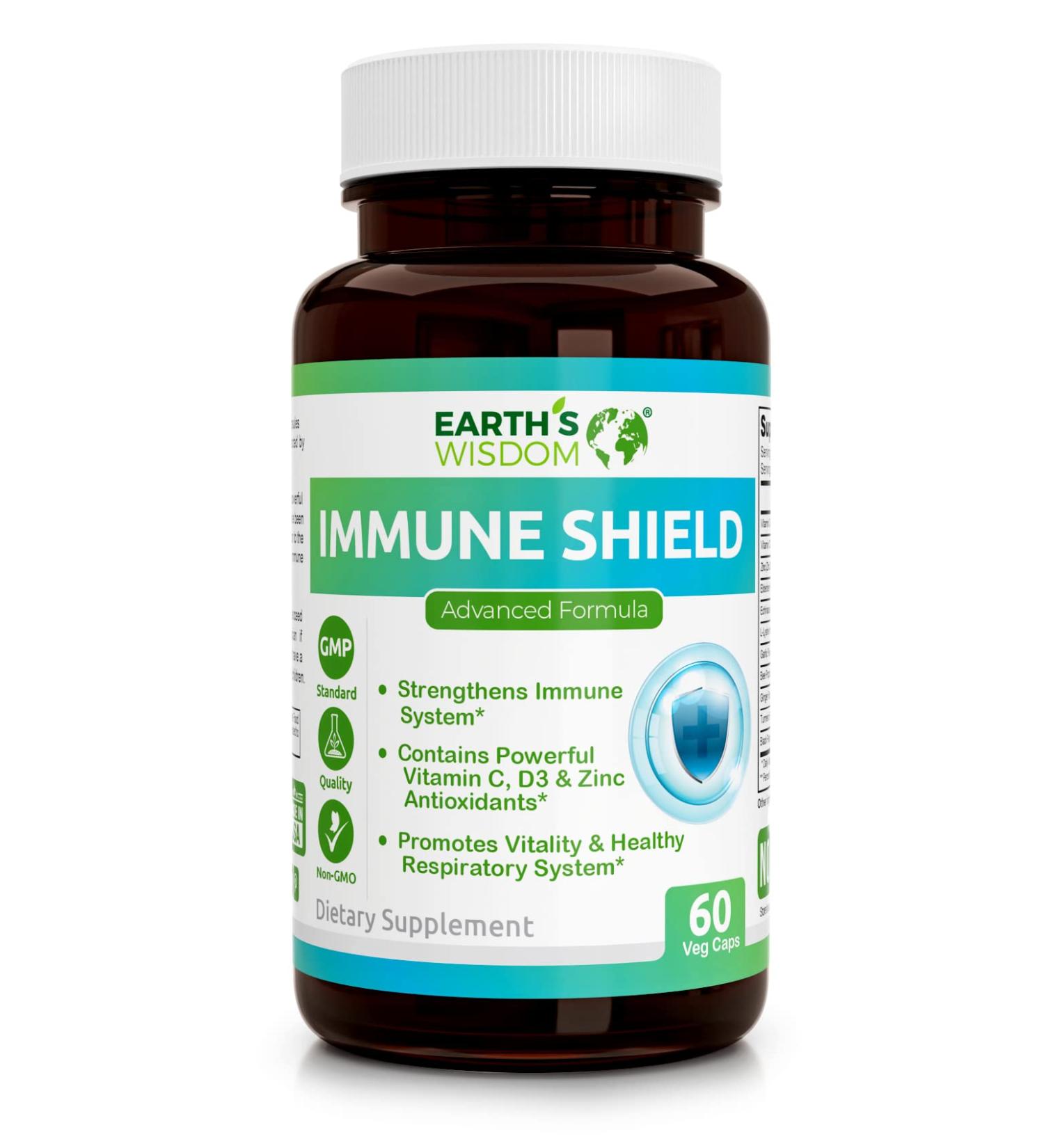 Vitamin D3 5000 IU Vitamin C 1000mg Zinc 50mg - Immune Support Supplement Adults with Elderberry Echinacea Garlic Lysine Turmeric Ginger Propolis Pepper Gluten Free 60 Non-GMO Capsules - Buy Online on GoSupps.com
