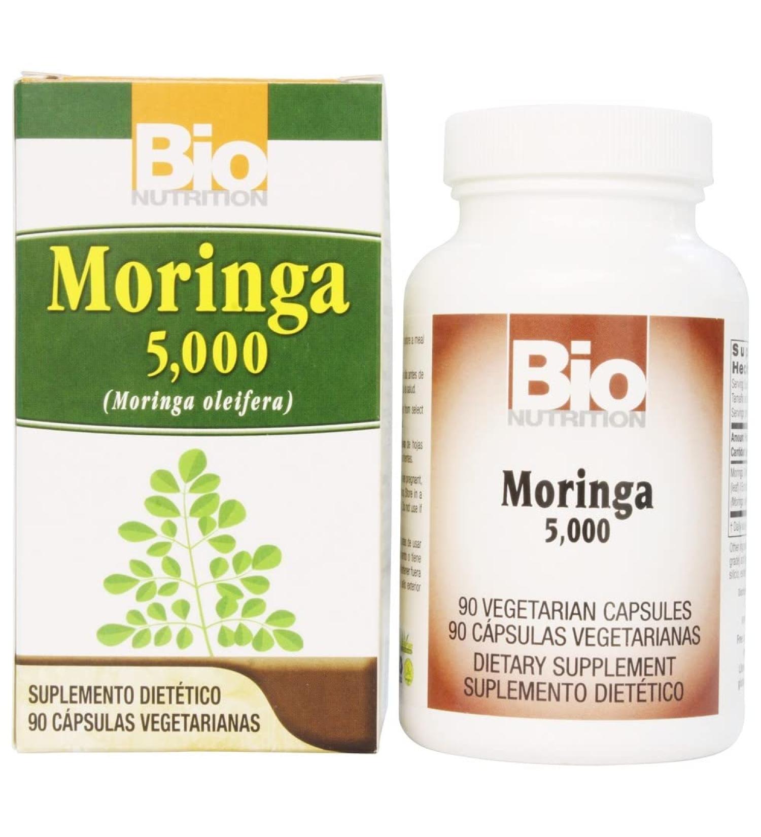 Bio Nutrition Moringa 5000mg 90 Ct - Premium Quality Superfood Supplement - Buy Online on GoSupps.com