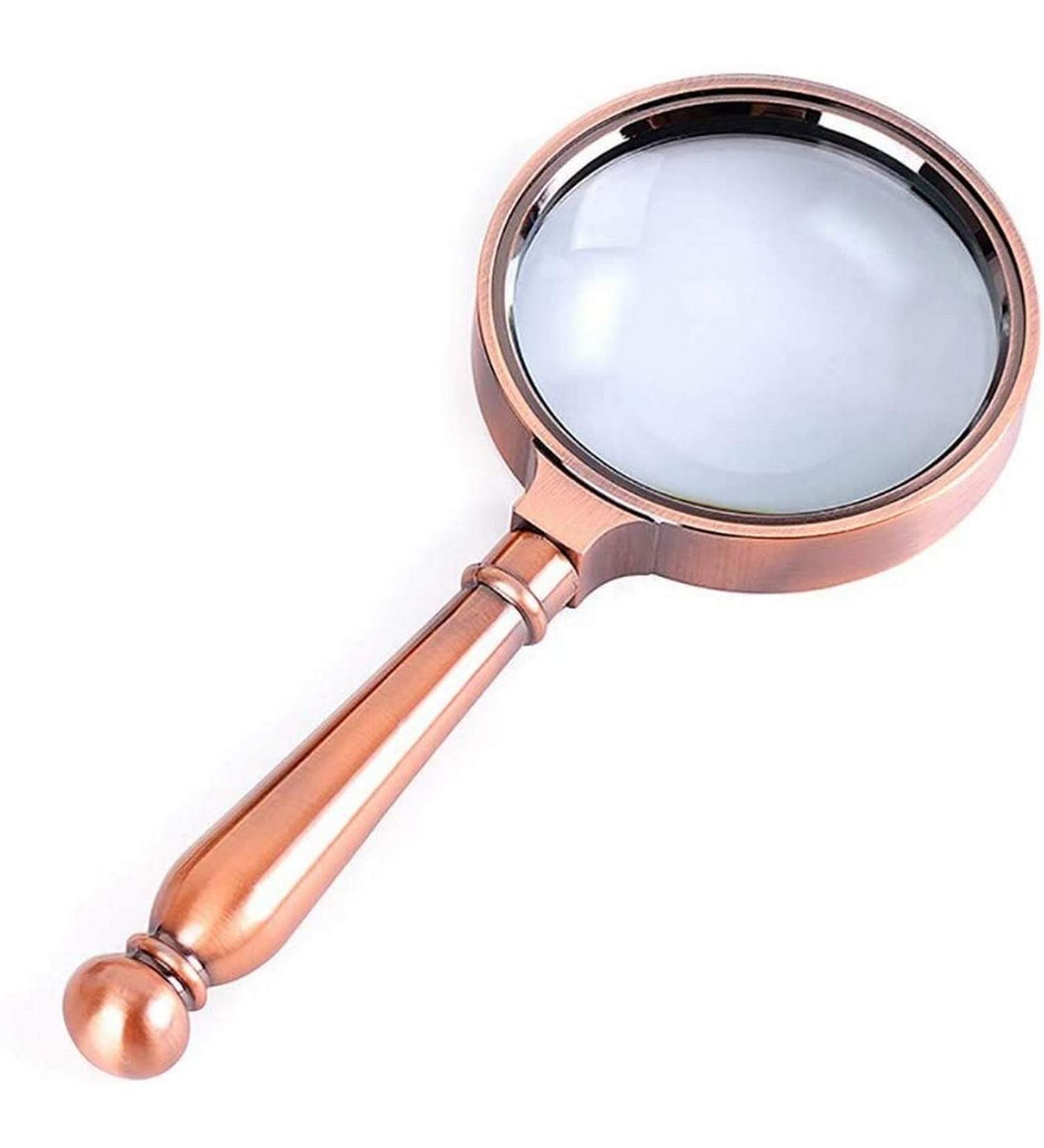Reading Magnifiers 10X Loupe 80mm Glass Lens Handheld Retro Detachable Handle Ideal for Reading Newspaper Map Jewellery Better Life - Buy Online on GoSupps.com