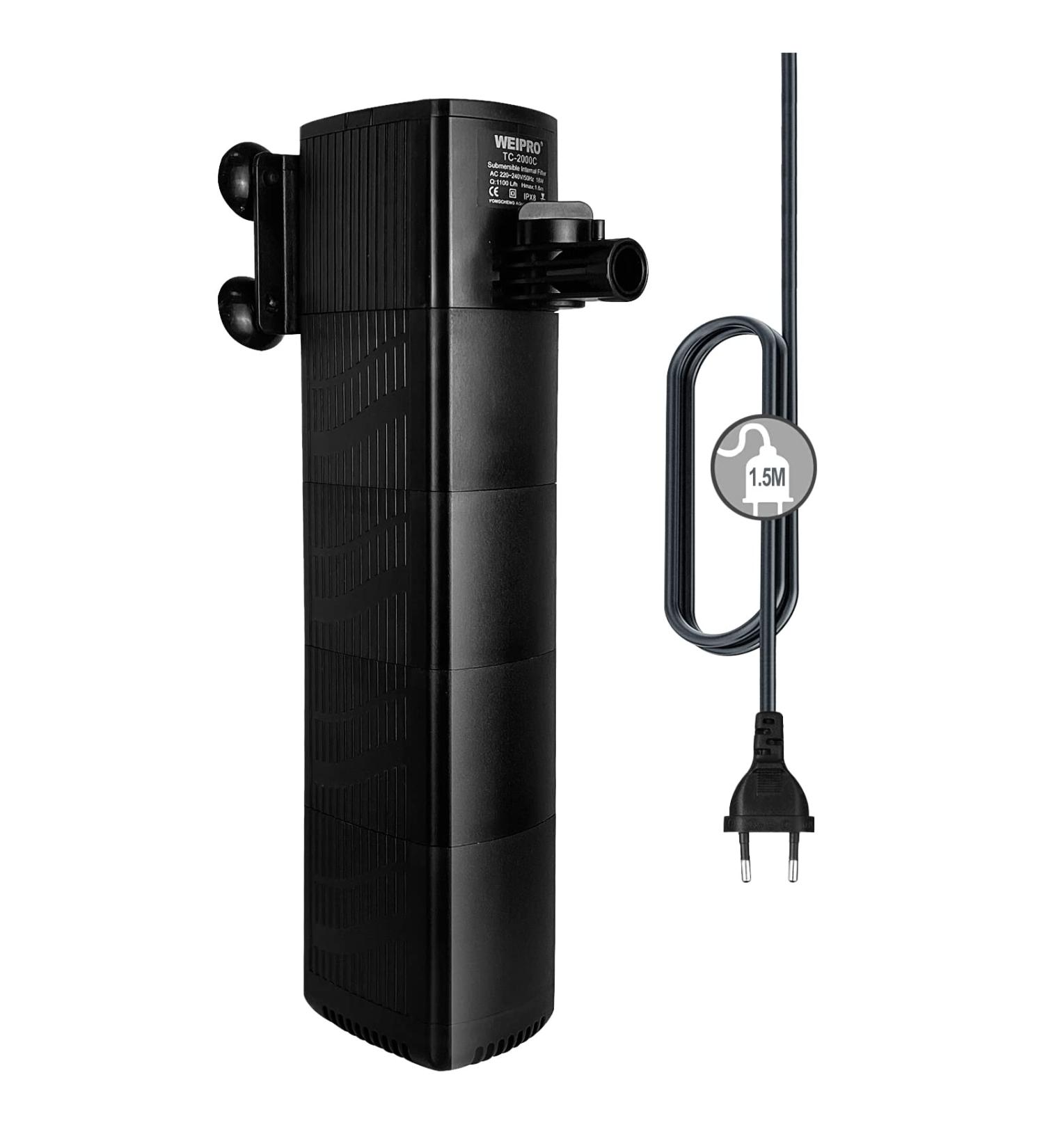Wero Aquarium Filter TC-20000C - 4-Layer Filtration 18W Adjustable Pump for 120-270L Tanks Strong Suction Power - Buy Online on GoSupps.com