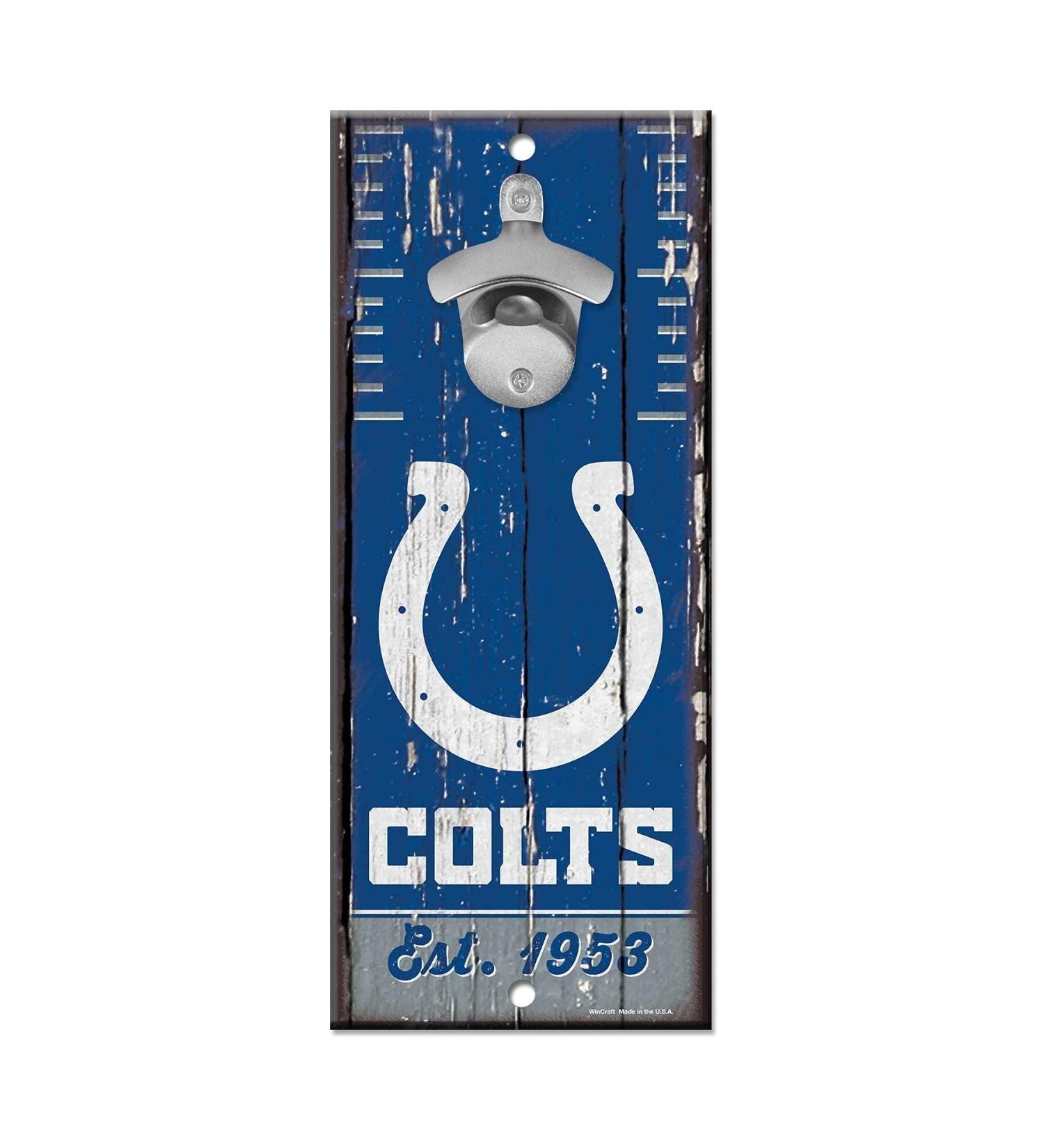 Wincraft Indianapolis Colts NFL sign with bottle opener