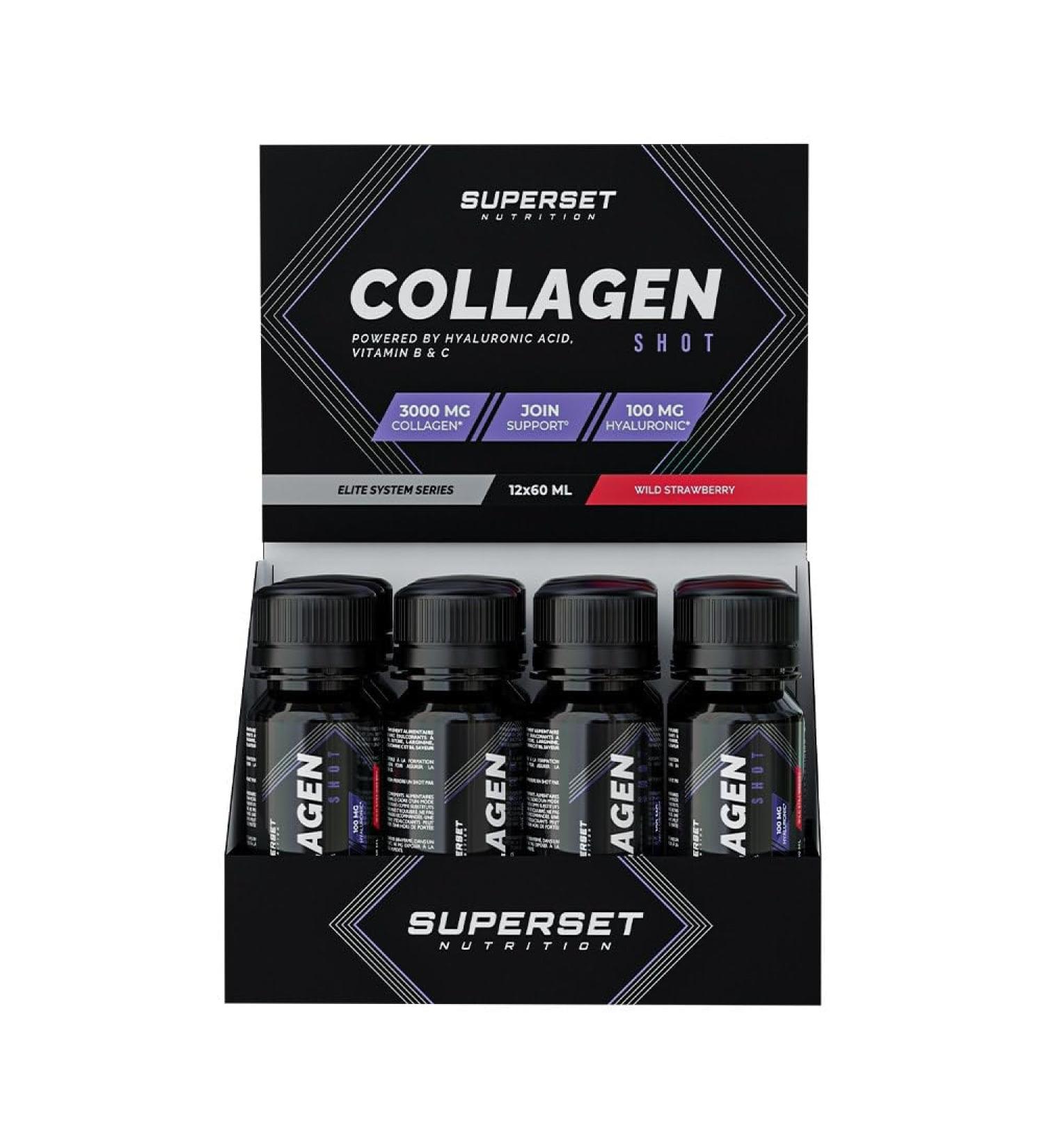 Superset Nutrition | Collagen Shot (12x60ml) | Collagen | Contribute to the well-being of your joints! -Wild strawberry - Buy Online on GoSupps.com