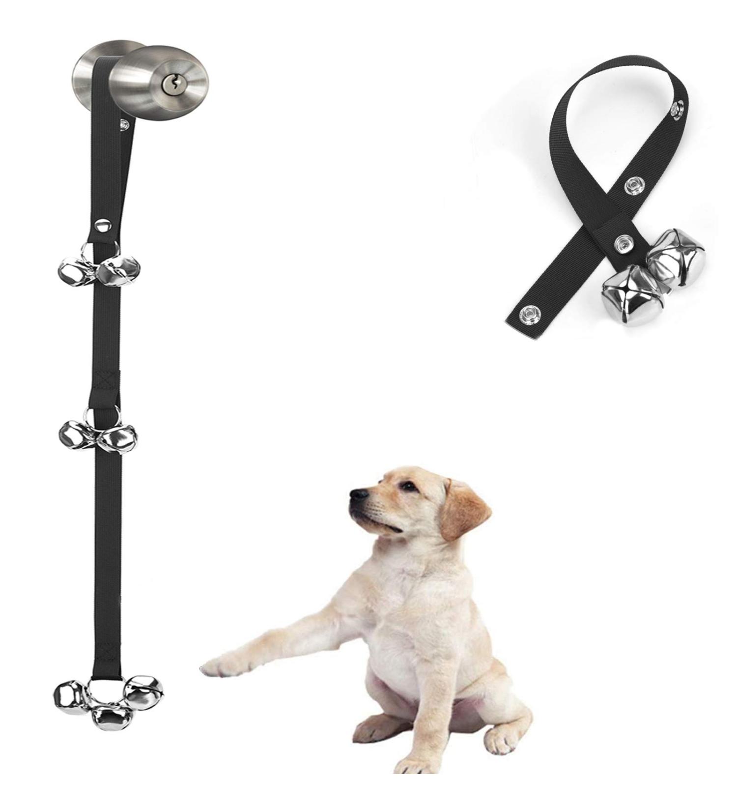 Luckyiren Upgraded Puppy Bells for Potty Training - Premium Quality Dog Doorbells - Adjustable Length - Black - Buy Online on GoSupps.com