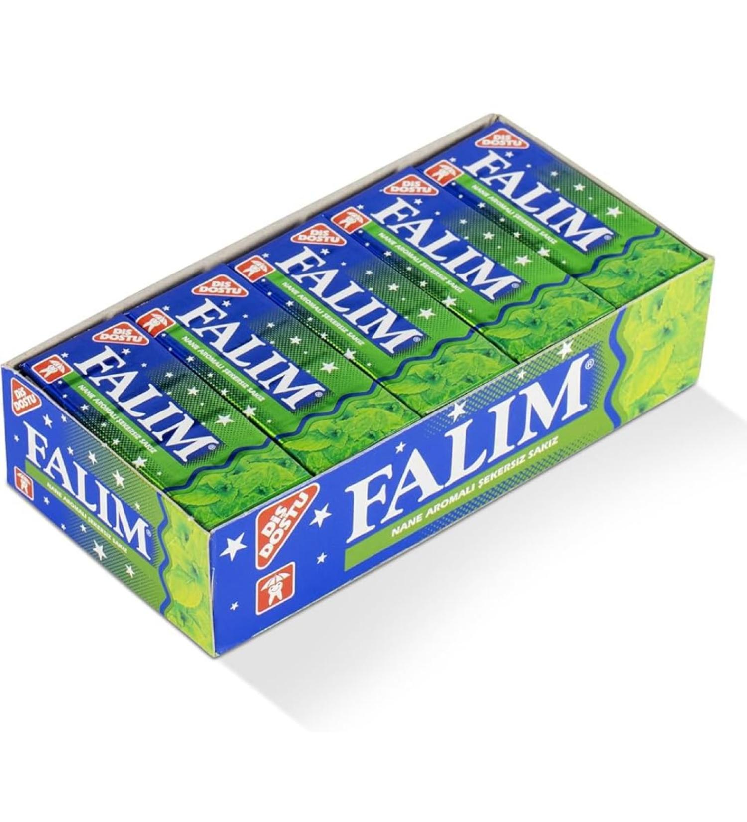Falim Mint Flavored Sugar-Free Chewing Gum 5-Pack 20 Pieces