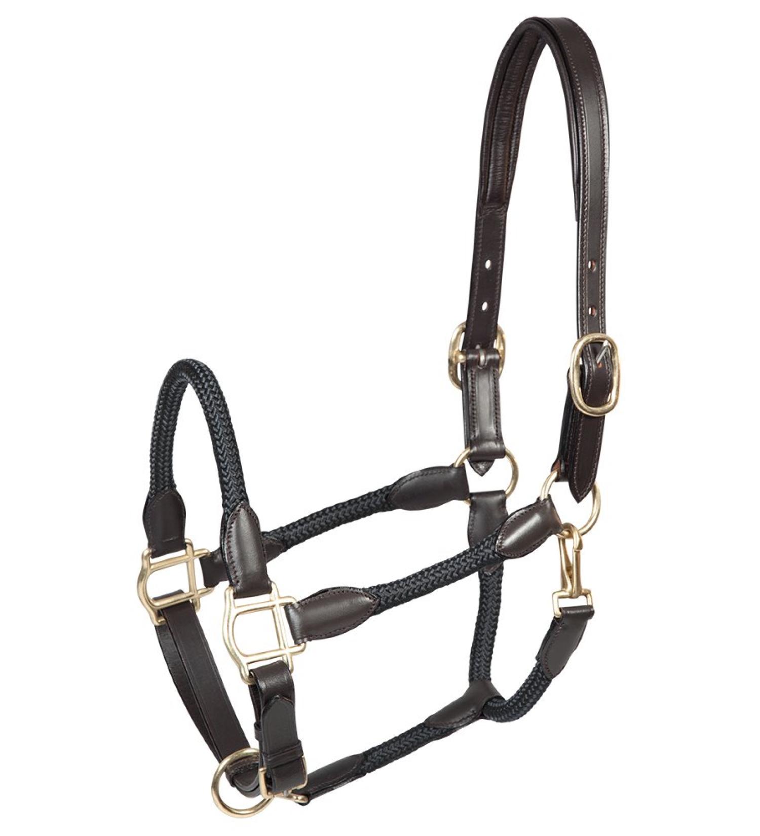 PFIFF leather halter 'Lina' adjustable on both sides black full full black