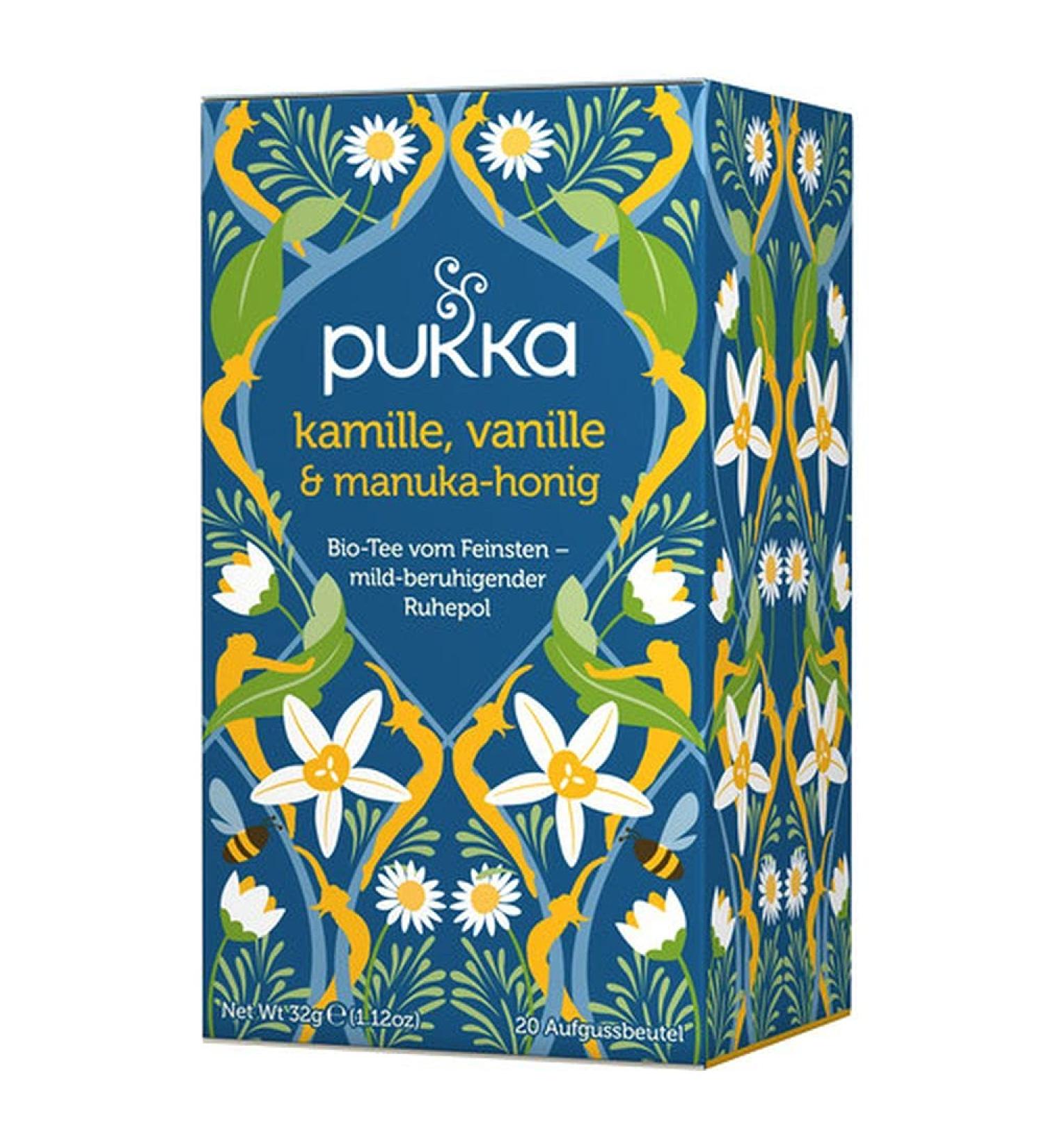 Pukka Pukka Organic Tea Chamomile Vanilla & Manuka Honey 2 Packs of 20 64g Sachets - Organic Chamomile Vanilla & Manuka Honey
