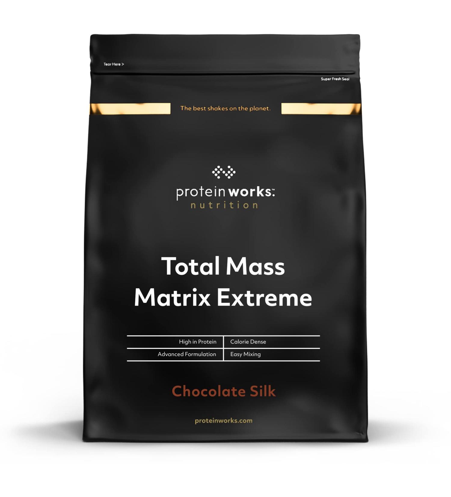 THE PROTEIN WORKS Total Mass Matrix Extreme Protein Powder | Smooth Chocolate | Mass Gain | High Calorie Weight Gain | With Glutamine Creatine and Vitamins | 1.3kg - Buy Online on GoSupps.com