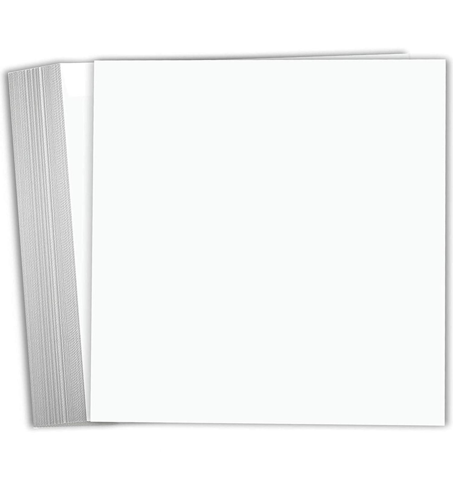 Hamilco White Cardstock Scrapbook Paper 12x12 Heavy Weight 100 lb Cover Card stock 25 Pack - Buy Online on GoSupps.com