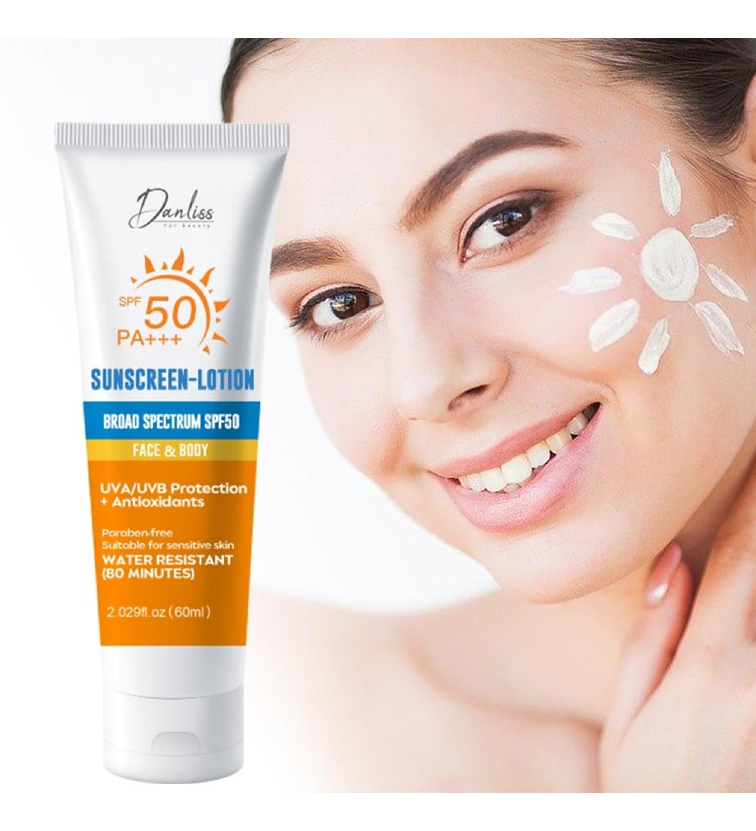 Travel Size Sunscreen Spray SPF 50 - Hydrating Broad Spectrum Face Lotion with Hyaluronic Acid - Buy Online on GoSupps.com