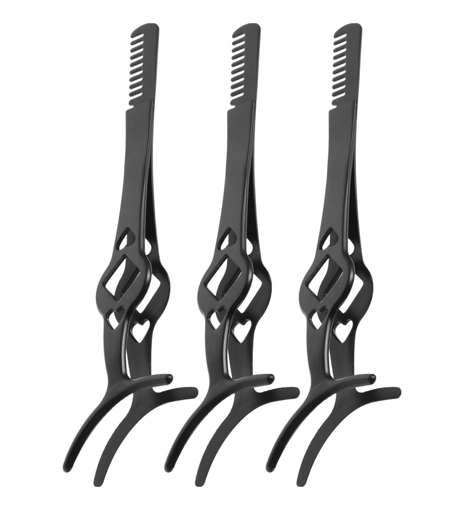 Beaupretty 3pcs False Eyelashes Applicator Tool Set - Eyelash Clamps & Tweezers with Comb (Black) | International Shipping Available - Buy Online on GoSupps.com