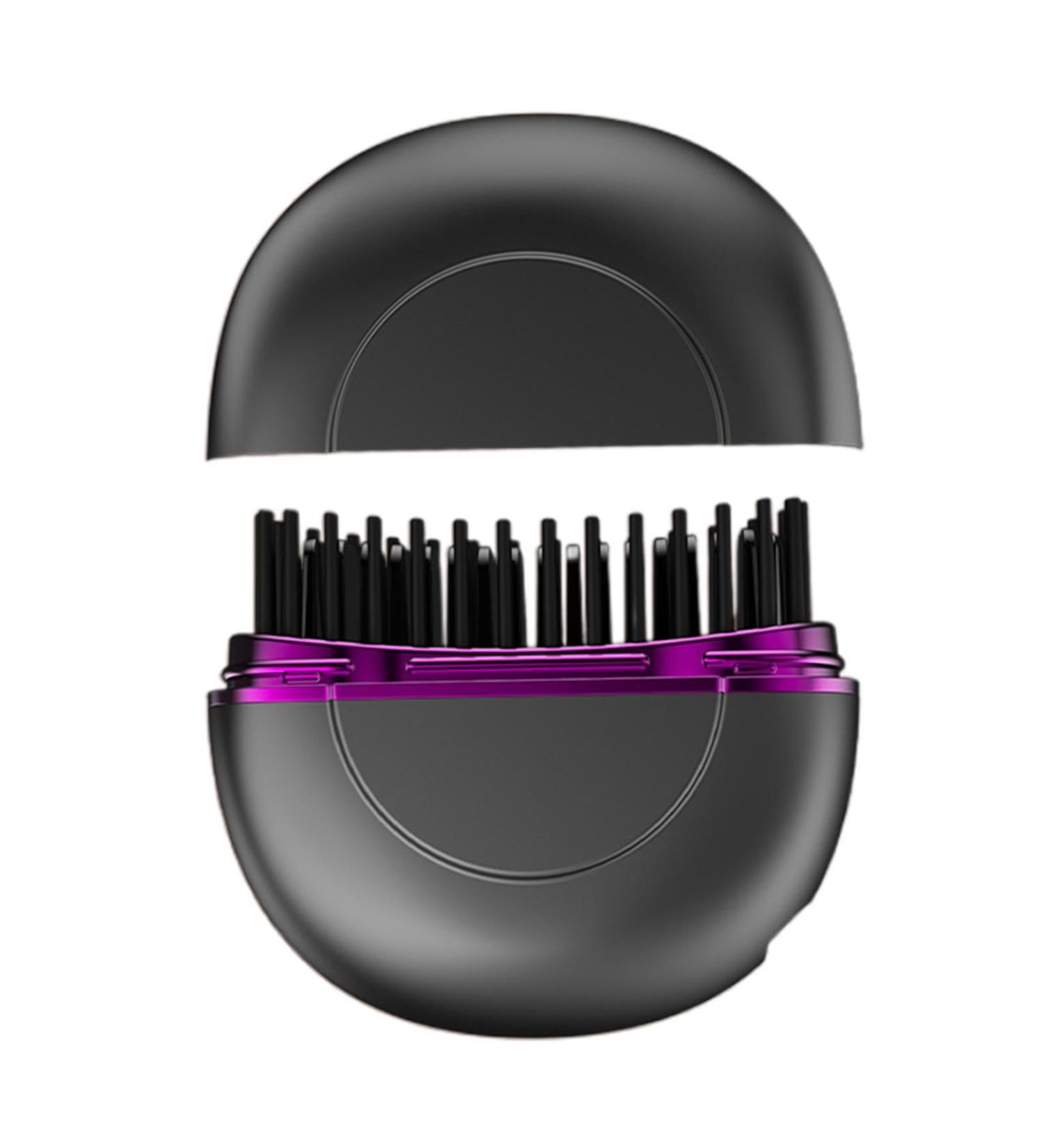 Electric Hot Comb | Portable Hair Straightener with Three-Speed Temperature Control | Rechargeable Hair Brush for Home & Travel - Gray - Buy Online on GoSupps.com