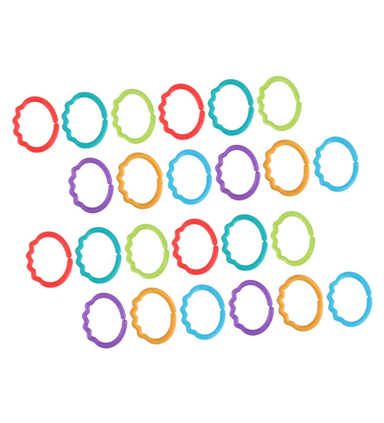 SAFIGLE 48pc Grabbing Infant Pacifier Teether Rings - Colorful Molar Toys for Boys - Buy Online on GoSupps.com