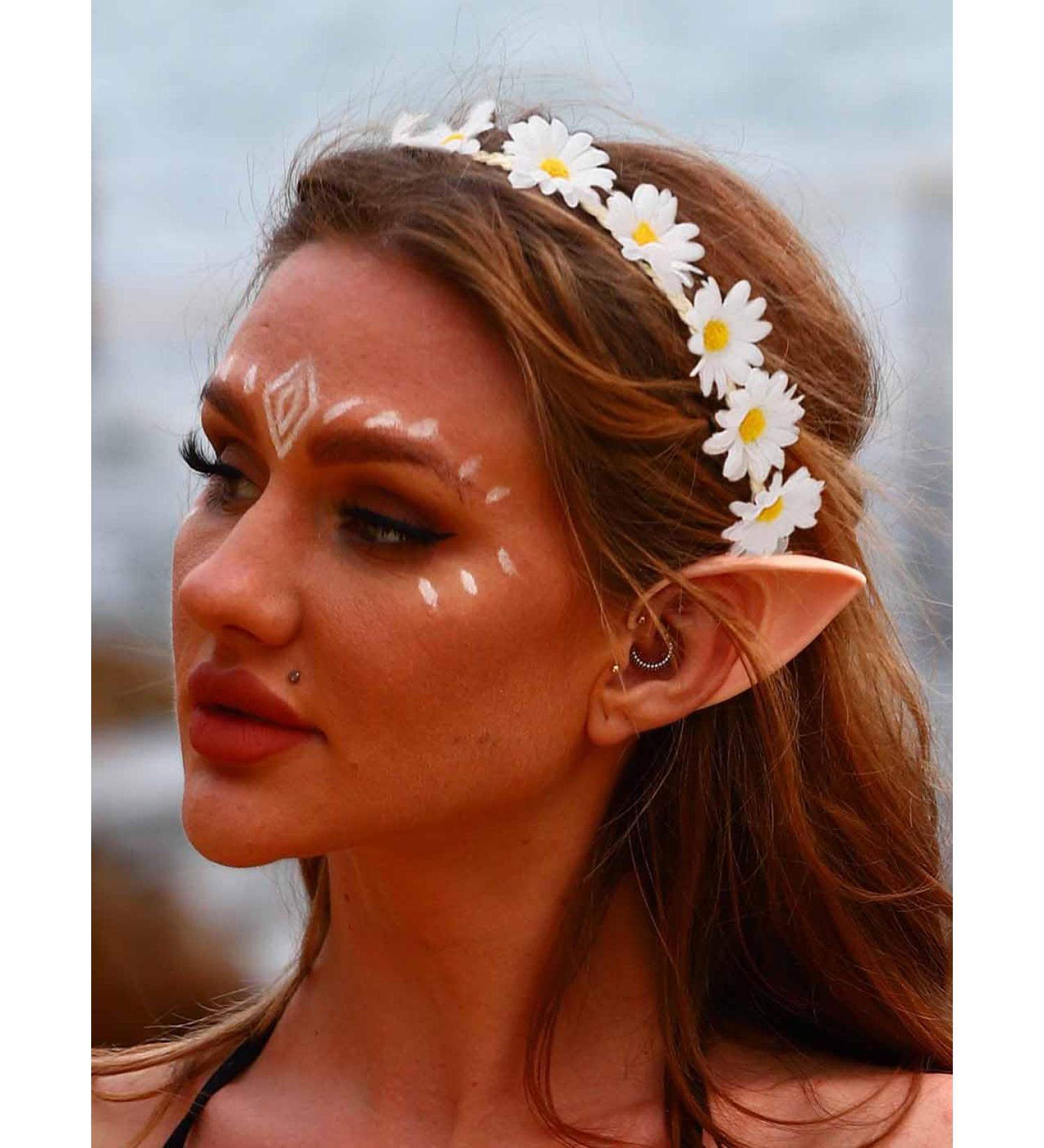 Zoestar Sunflower Hair Wreath Flower Crown Headpiece - White Floral Accessory for Women - Buy Online on GoSupps.com