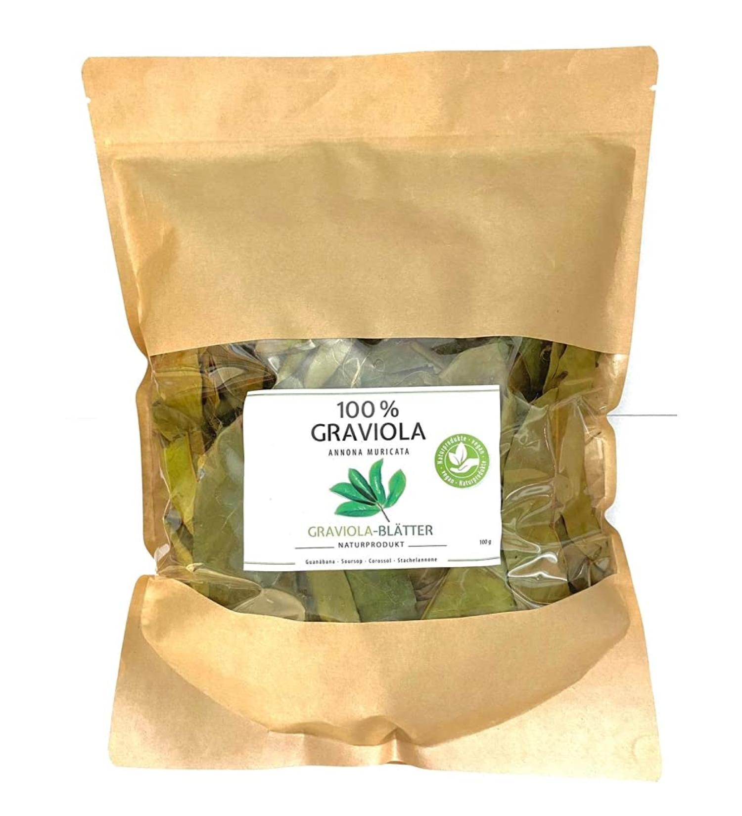 4 x 100g Soursop - New harvest- without pesticides- all natural- directly from the manufacturer Graviola.de - Buy Online on GoSupps.com