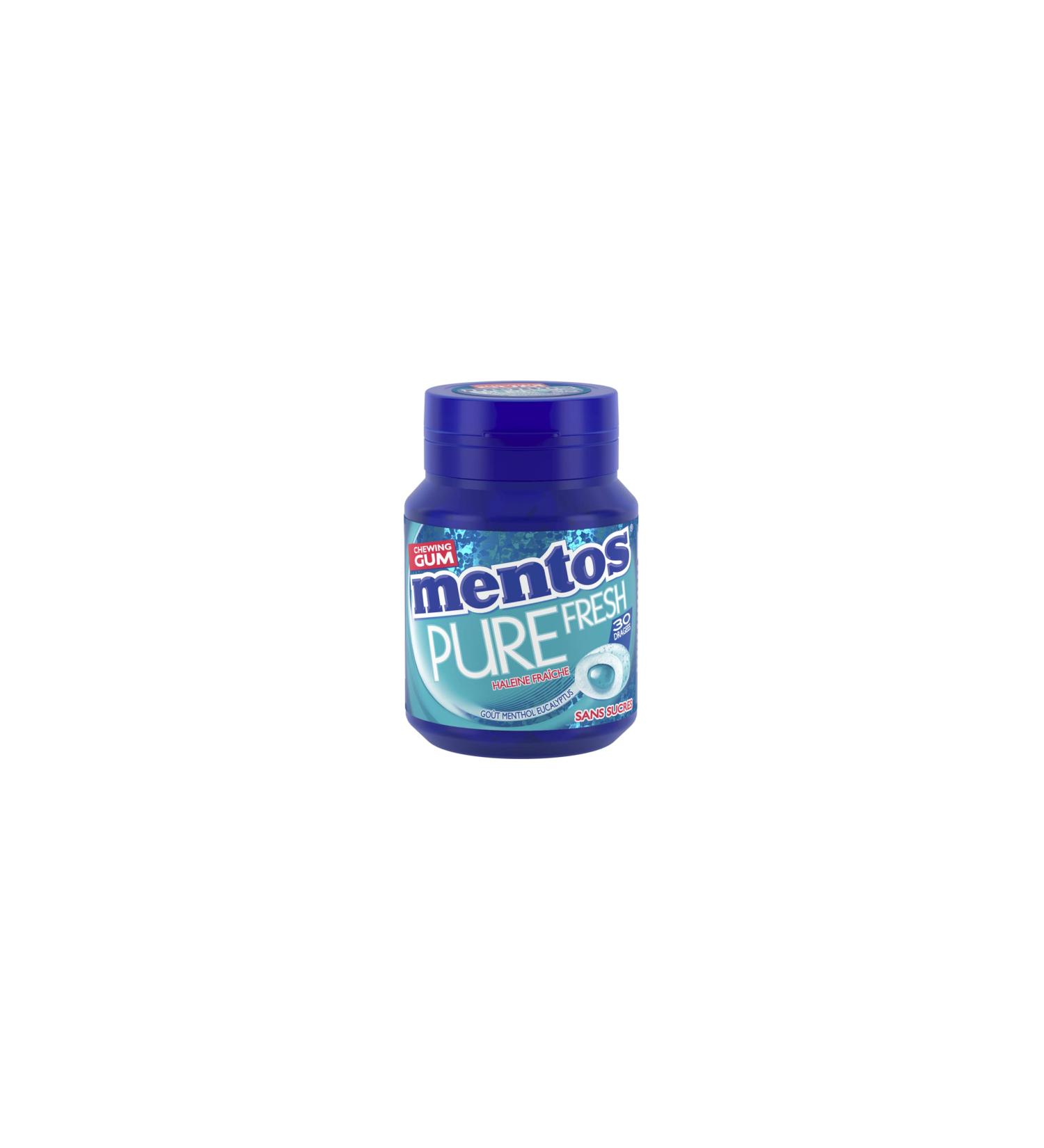 Mentos - Pure Fresh Menthol-Eucalyptus Chewing Gum - Sugar-free Chewing Gum - Long Lasting - Fresh Breath - 6 Boxes of 30 Dragees - Buy Online on GoSupps.com