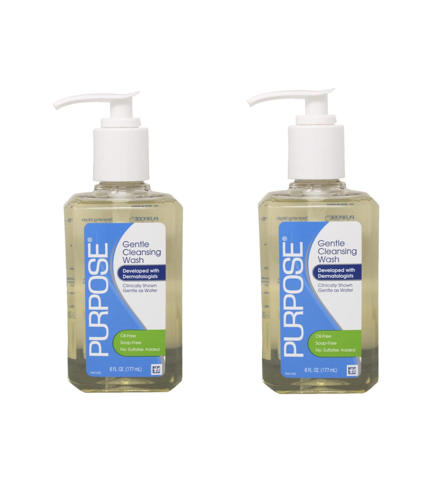 Purpose Gentle Cleansing Wash 6-Ounce Pump Bottle - Pack of 2 | 12 Fl Oz Total - Buy Online on GoSupps.com
