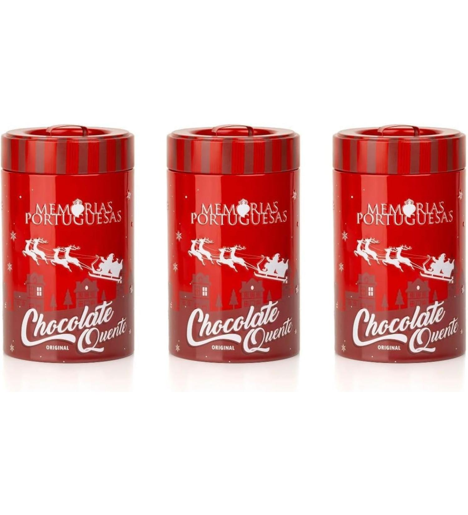 Fifth of Jugais Set of 3 tins of Hot Chocolate 100 g Powder mix Perfect for cold days Full of flavor Ideal chocolate to give as a gift Gourmet product of Portuguese origin - Buy Online on GoSupps.com