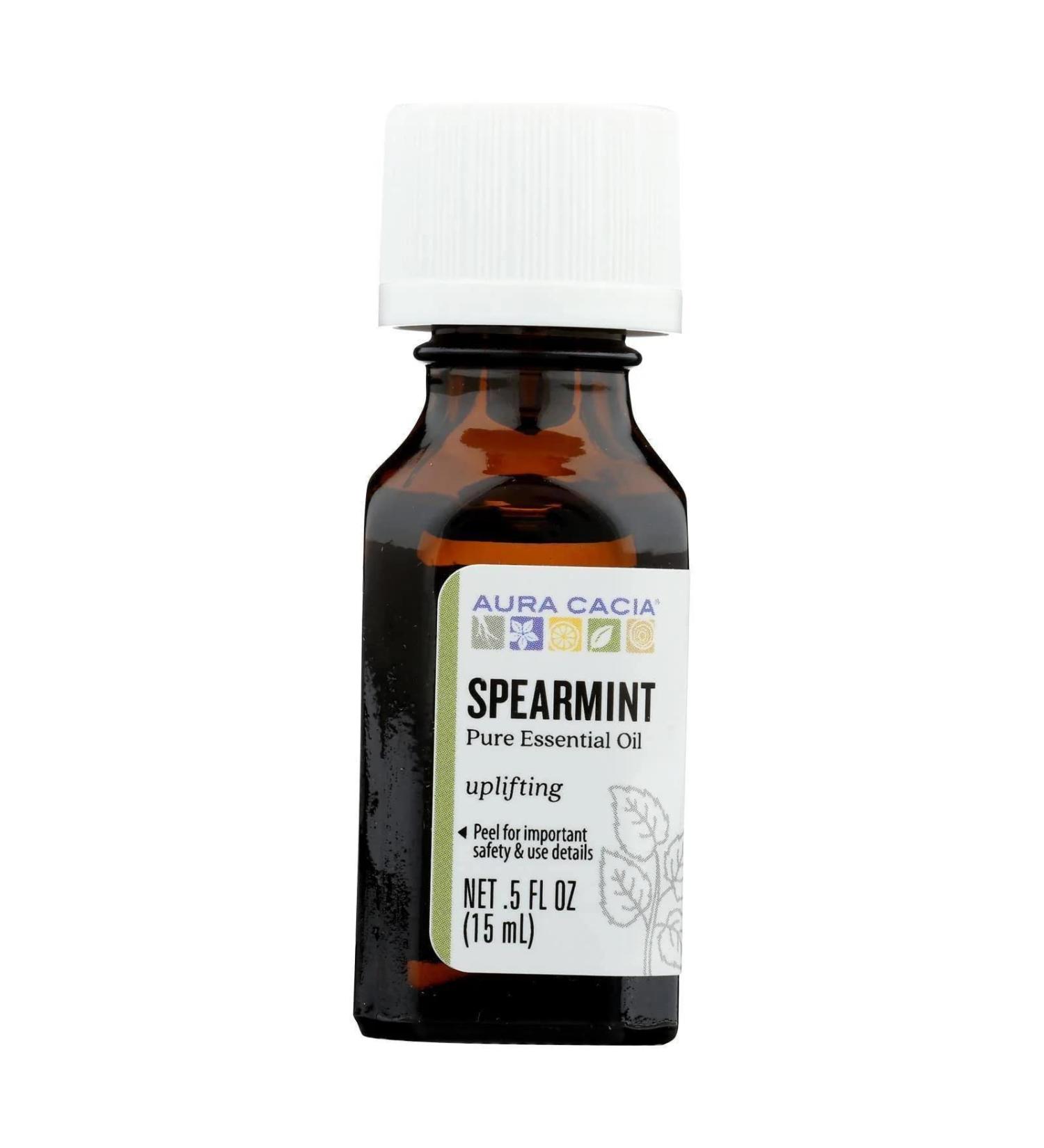 Aura Cacia Spearmint Essential Oil - GC/MS Tested for Purity | 15ml | International Shipping Available - Buy Online on GoSupps.com