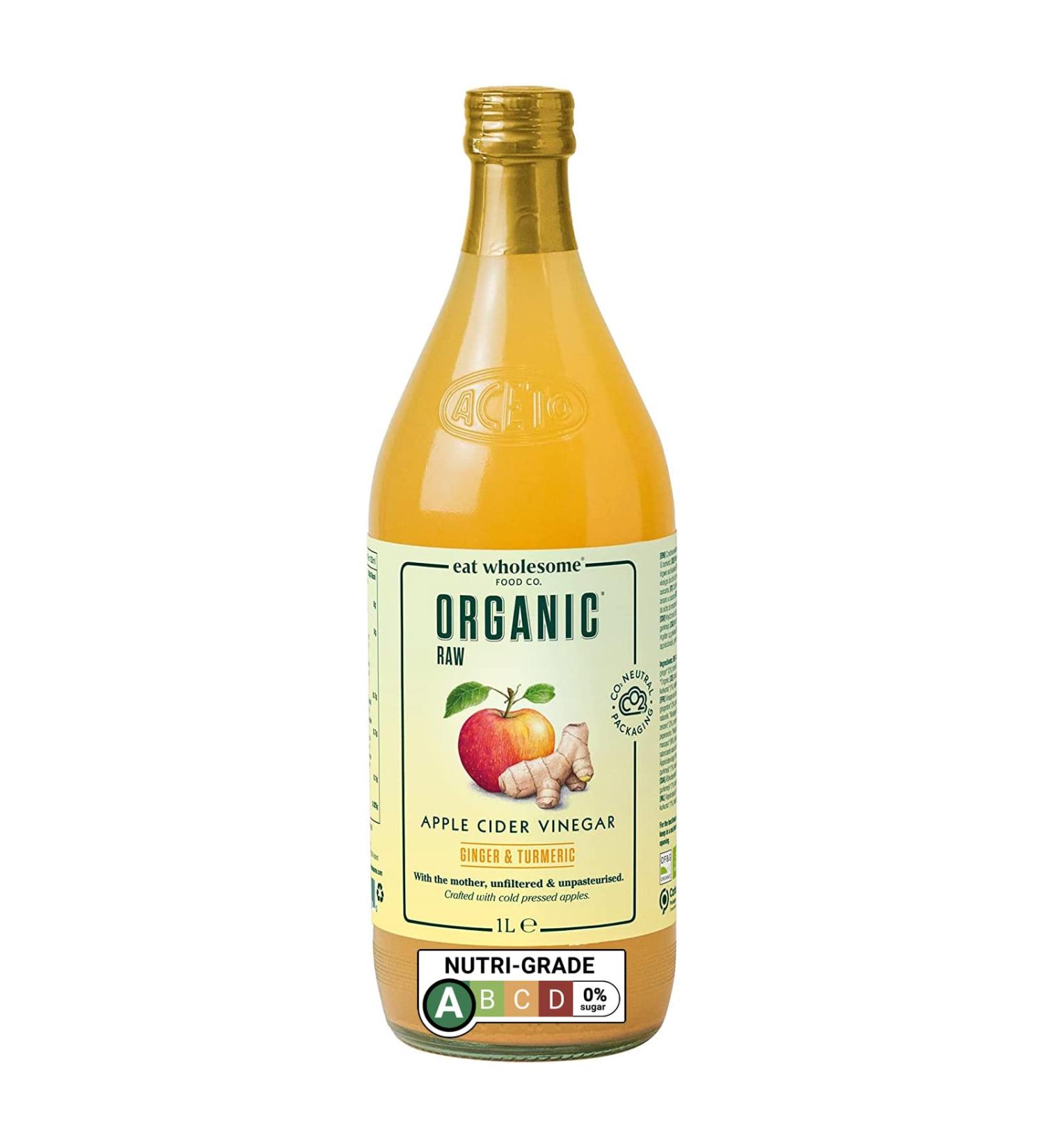 Eat Wholesome Organic Raw Apple Cider Vinegar with Ginger Turmeric with "La M re 1L " - Buy Online on GoSupps.com