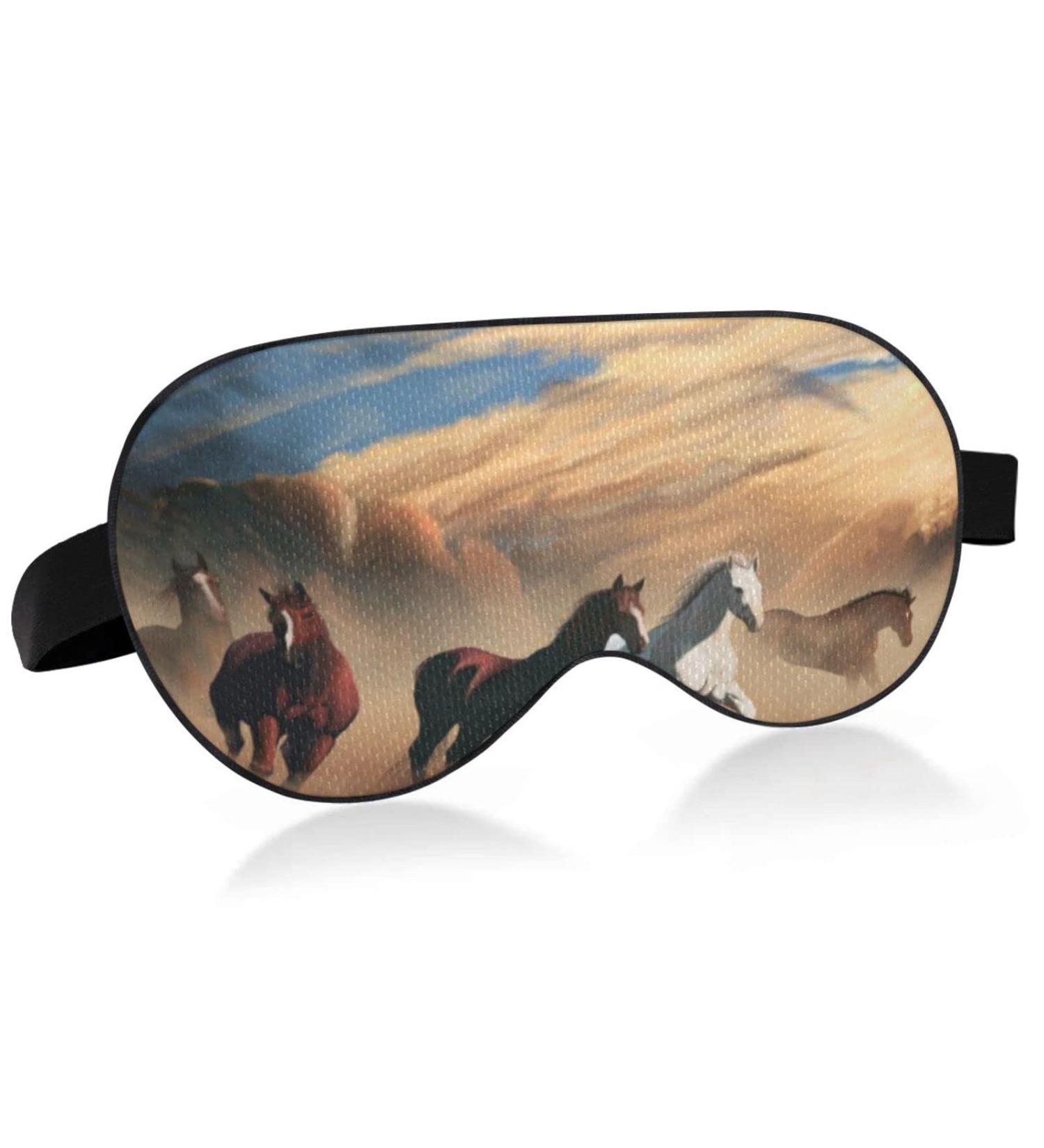 WELLDAY Running Horse Sleep Mask - Adjustable Blindfold for Men and Women - Buy Online on GoSupps.com