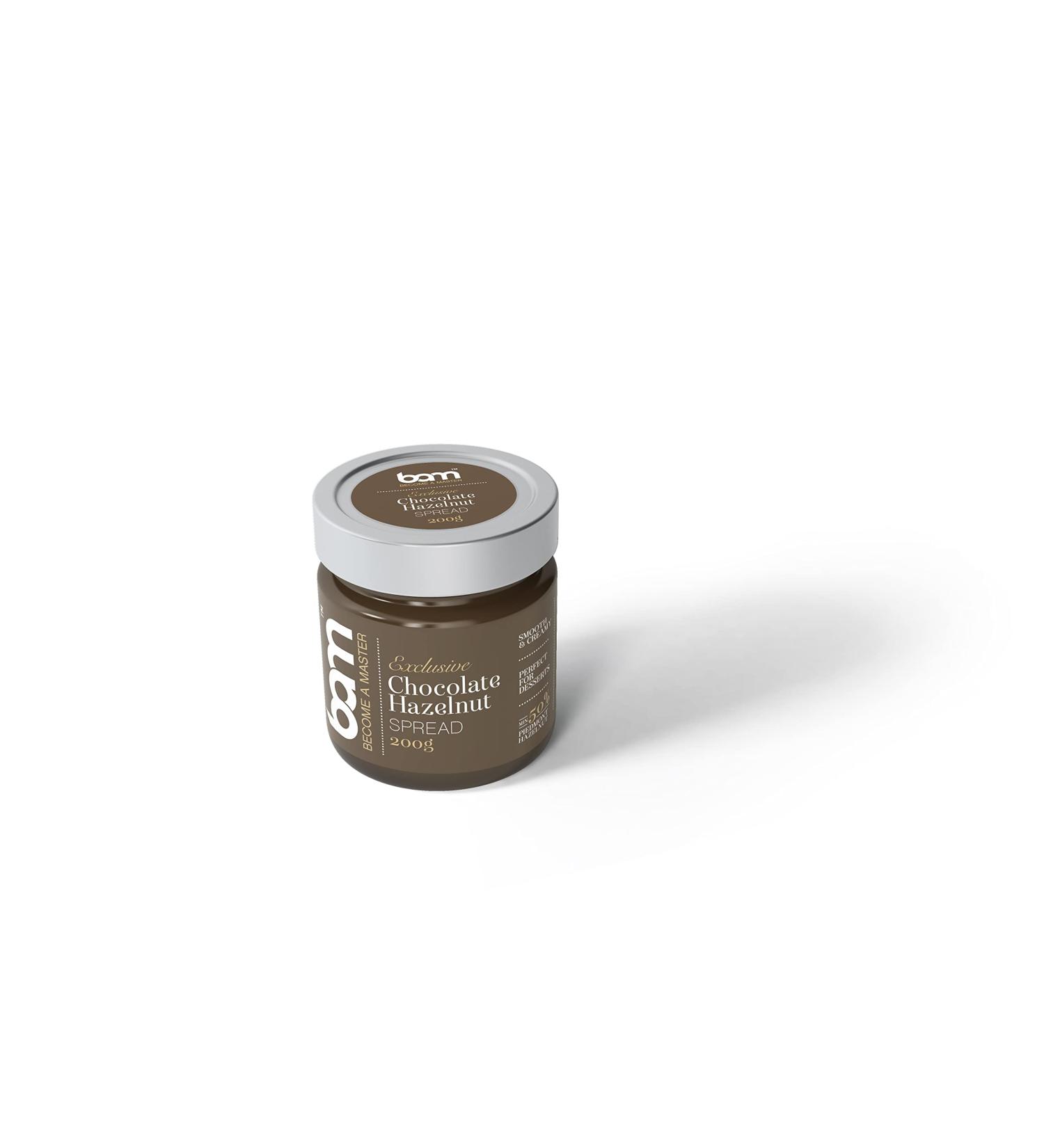 BAM Chocolate Hazelnut Spread - Palm Oil Free Smooth & Creamy Dessert Paste 200g - Buy Online on GoSupps.com