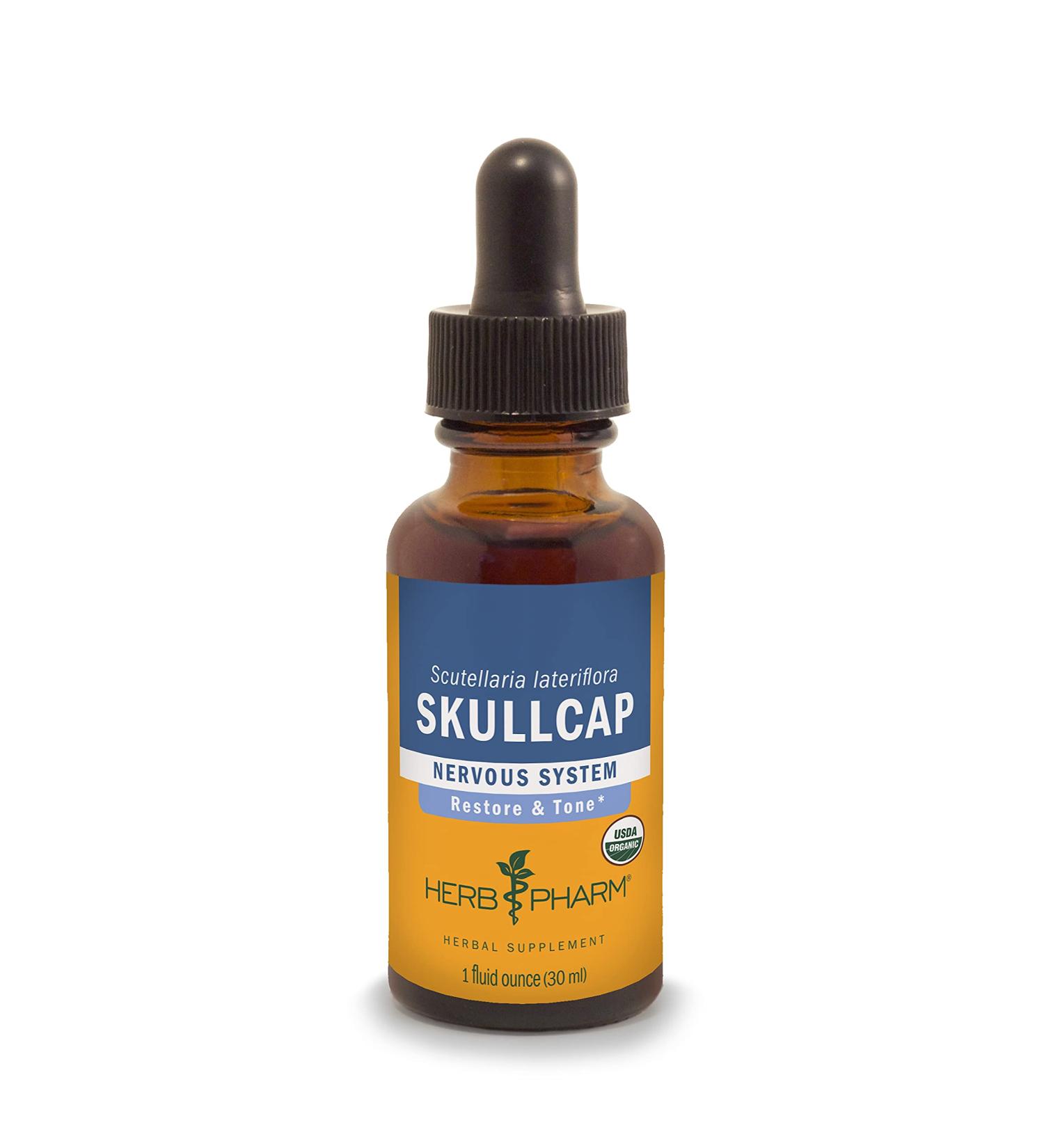 Herb Pharm Organic Skullcap Liquid Extract - Nervous System Support - 1oz - Buy Online on GoSupps.com