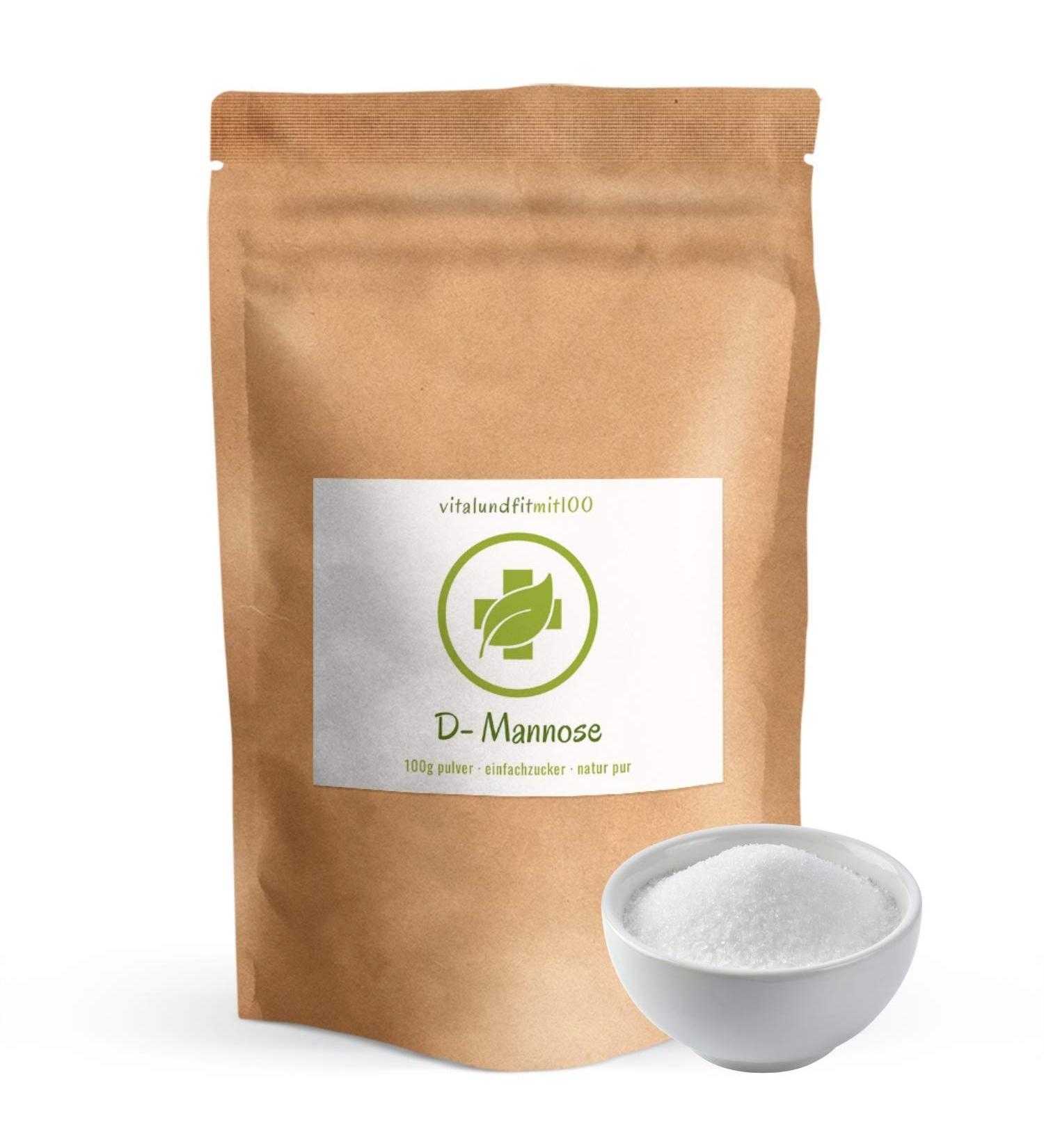 Buy D-Mannose Powder 100g - Natural Vegan Sugar Alternative Allergy-Friendly & Diabetic Safe - Pure Corn Derived No Additives - Buy Online on GoSupps.com