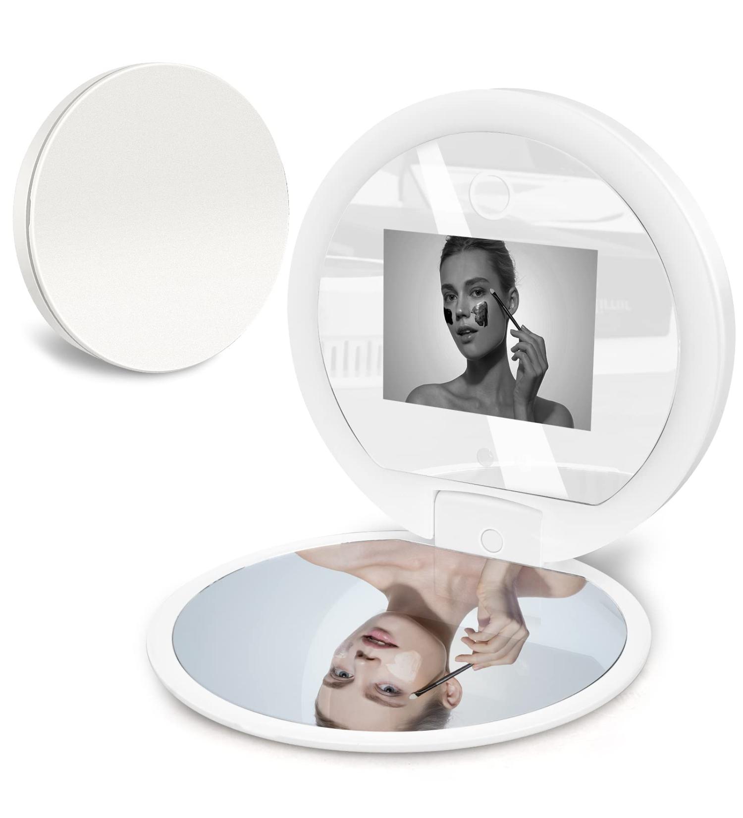 Sunscreen Detector Compact Mirror for Face SPF Protection | UV Camera for Travel | Portable Makeup Mirror for Sun Care - Buy Online on GoSupps.com