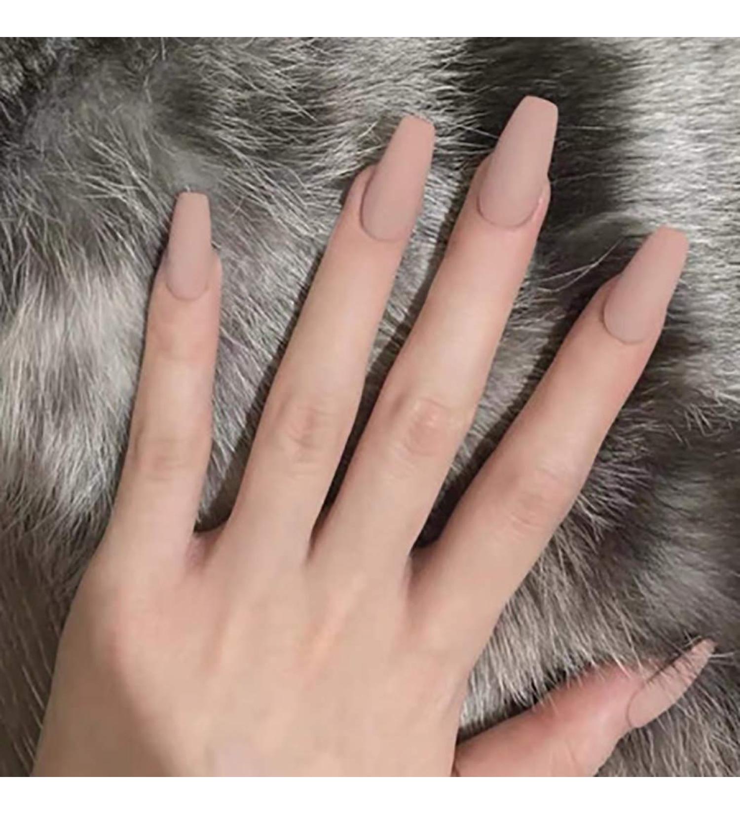 Sethexy Light Pink Matte Ballerina Nails Medium Acrylic Art Tips for Women & Girls | International Shipping - Buy Online on GoSupps.com