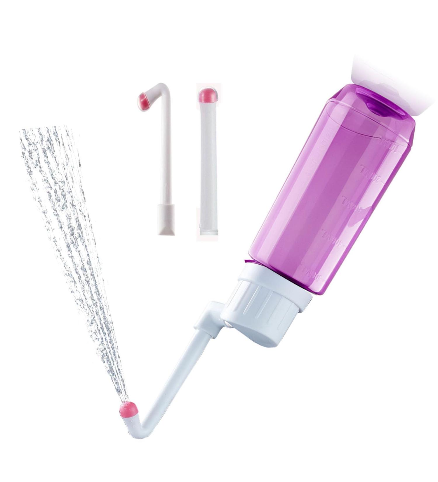 Brigtviee Po Shower 500ml - Portable Vaginal Shower Bidet with Double Nozzle for Women | Intimate Care & Travel Peri Bottle - Buy Online on GoSupps.com