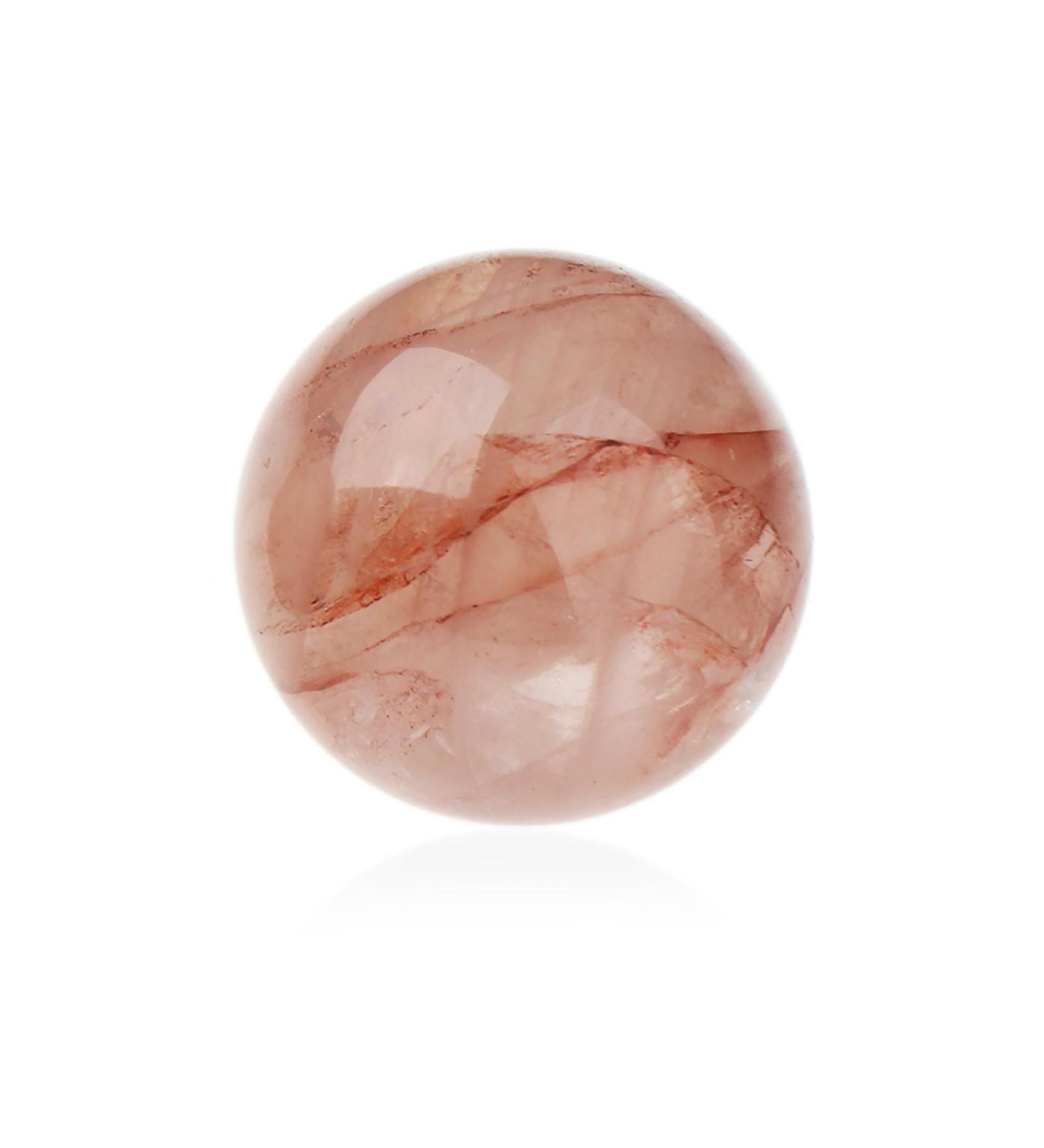 NKlaus 30mm Natural Hematite Quartz Ball - Energetic Gemstone for Meditation & Healing | International Shipping Available - Buy Online on GoSupps.com