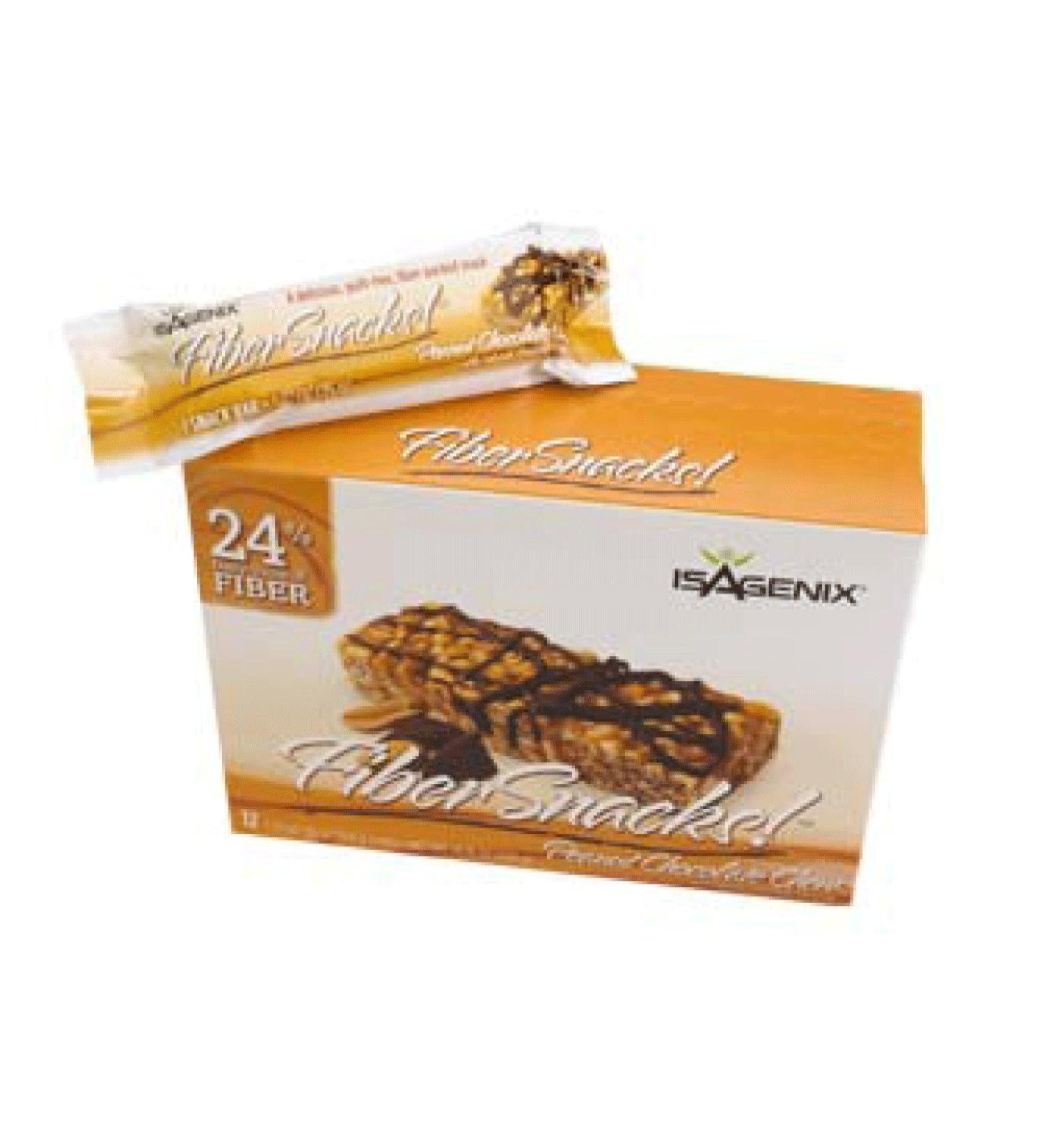 Isagenix Fibersnacks Peanut Chocolate Chew - 12 Bars (14.76 OZ) | Healthy Snacks for Weight Loss & Energy | International Shipping Available - Buy Online on GoSupps.com