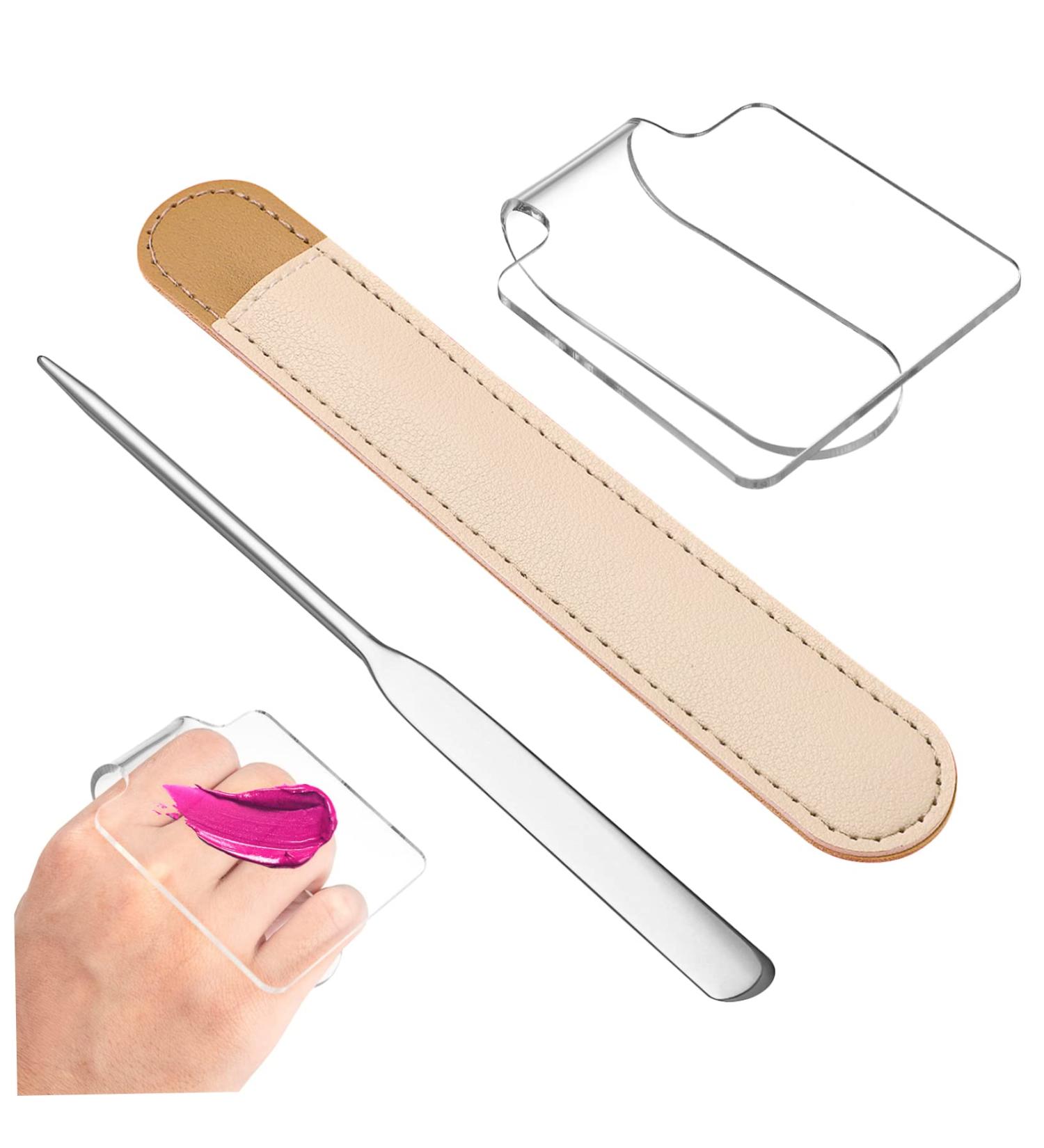  HONMEET Acrylic Mixing Tray Spatula Storage Pouch Makeup Organizer Storage for Beginners and Professionals - Buy Online on GoSupps.com