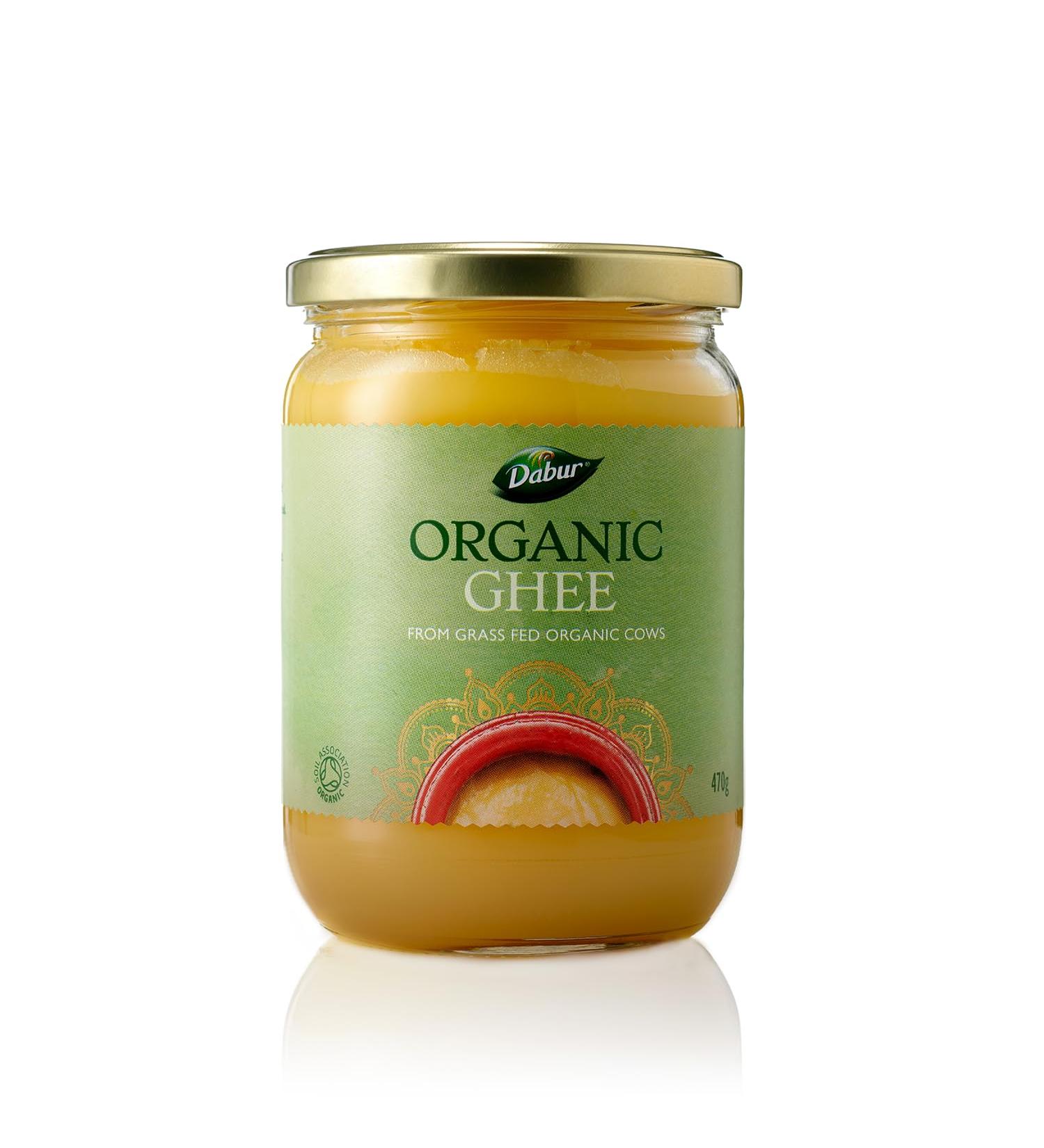 Dabur Organic Ghee 470g - Organic Butter Fat for a rich taste and smooth texture ideal for cooking enthusiasts and healthy e - Buy Online on GoSupps.com