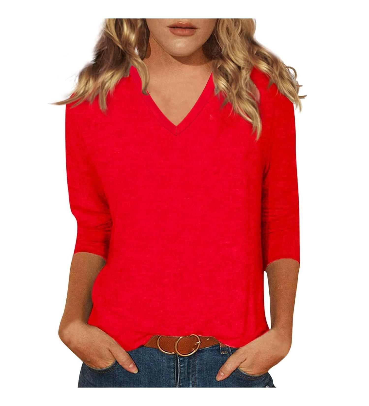 Shop Golatcr Women's Basic Round Neck T-Shirt - Short Sleeve Summer Tops in White Black and Red - Trendy & Elegant Styles for Every Occasion - Buy Online on GoSupps.com