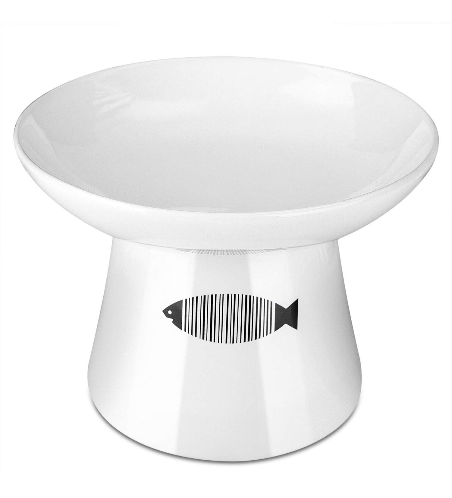 Yangbaga Cat Raised Food/Water Bowl for Elder Big Cats  Non-Skid 4.8x6.4in Premium Ceramic Cat Bowls with Stand  Sturdy and Anti-Fall White - Buy Online on GoSupps.com