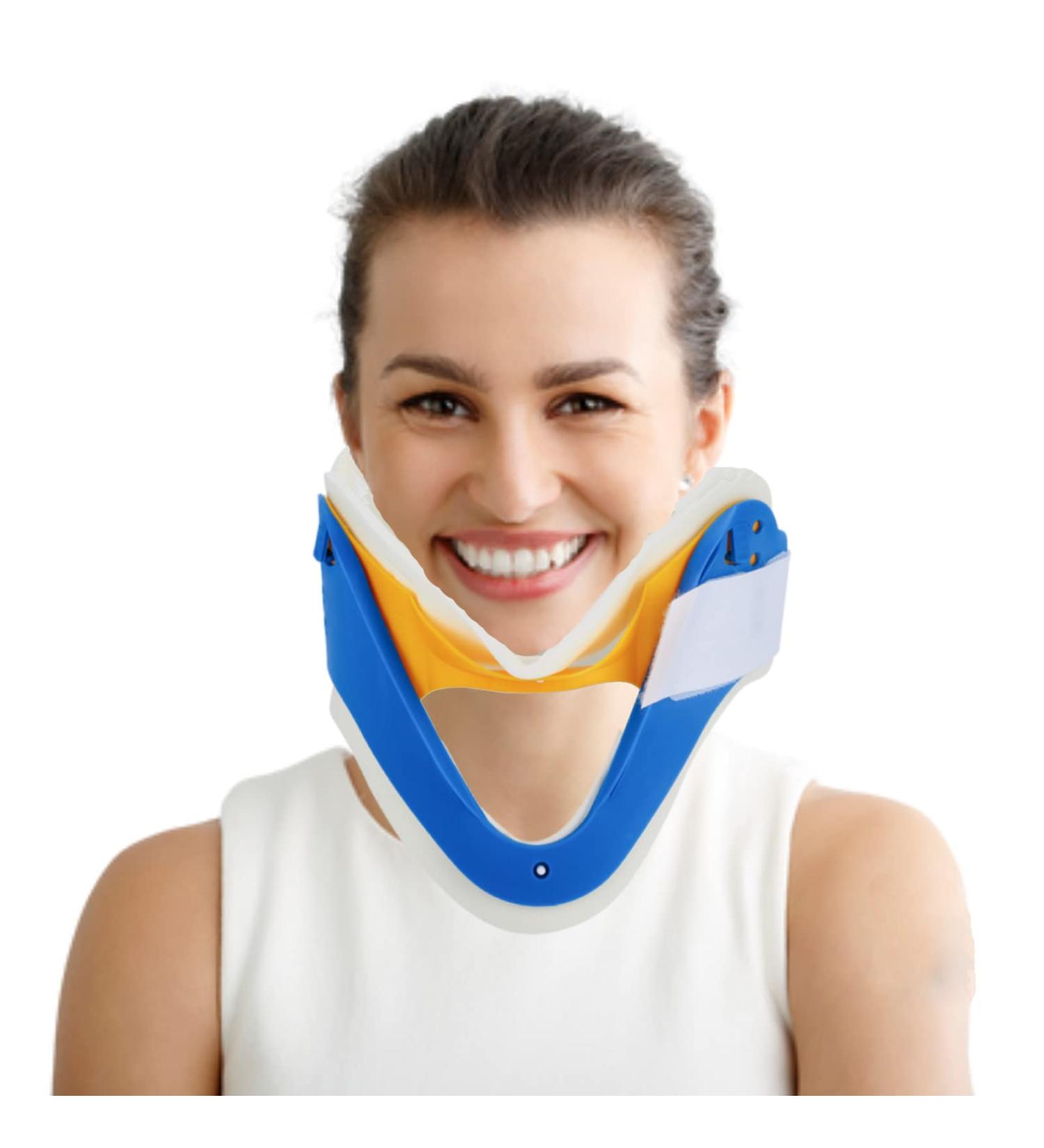 Neck Brace Cervical Traction - Adjustable Support for Spine Correction & Recovery | Protect Your Neck with Soft Cervical Care - Buy Online on GoSupps.com