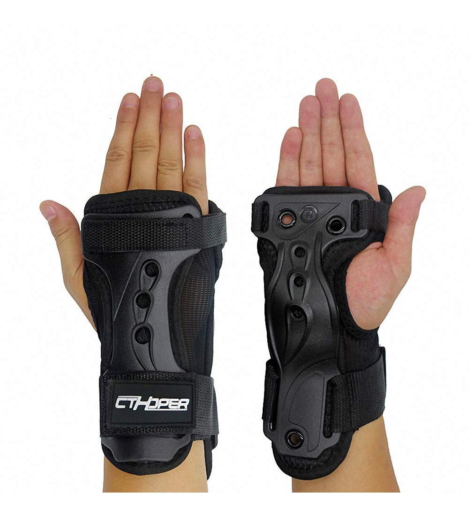 Cthoper Wrist Protector for Inliners & Snowboarding | Skating Hand Protection for Adults & Kids - Black - Buy Online on GoSupps.com