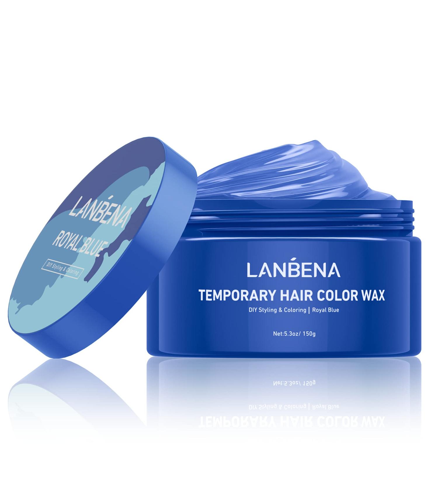 Royal Blue Hair Color Wax 150g - Washable Temporary Hair Dye for Party, Cosplay & Halloween - Buy Online on GoSupps.com