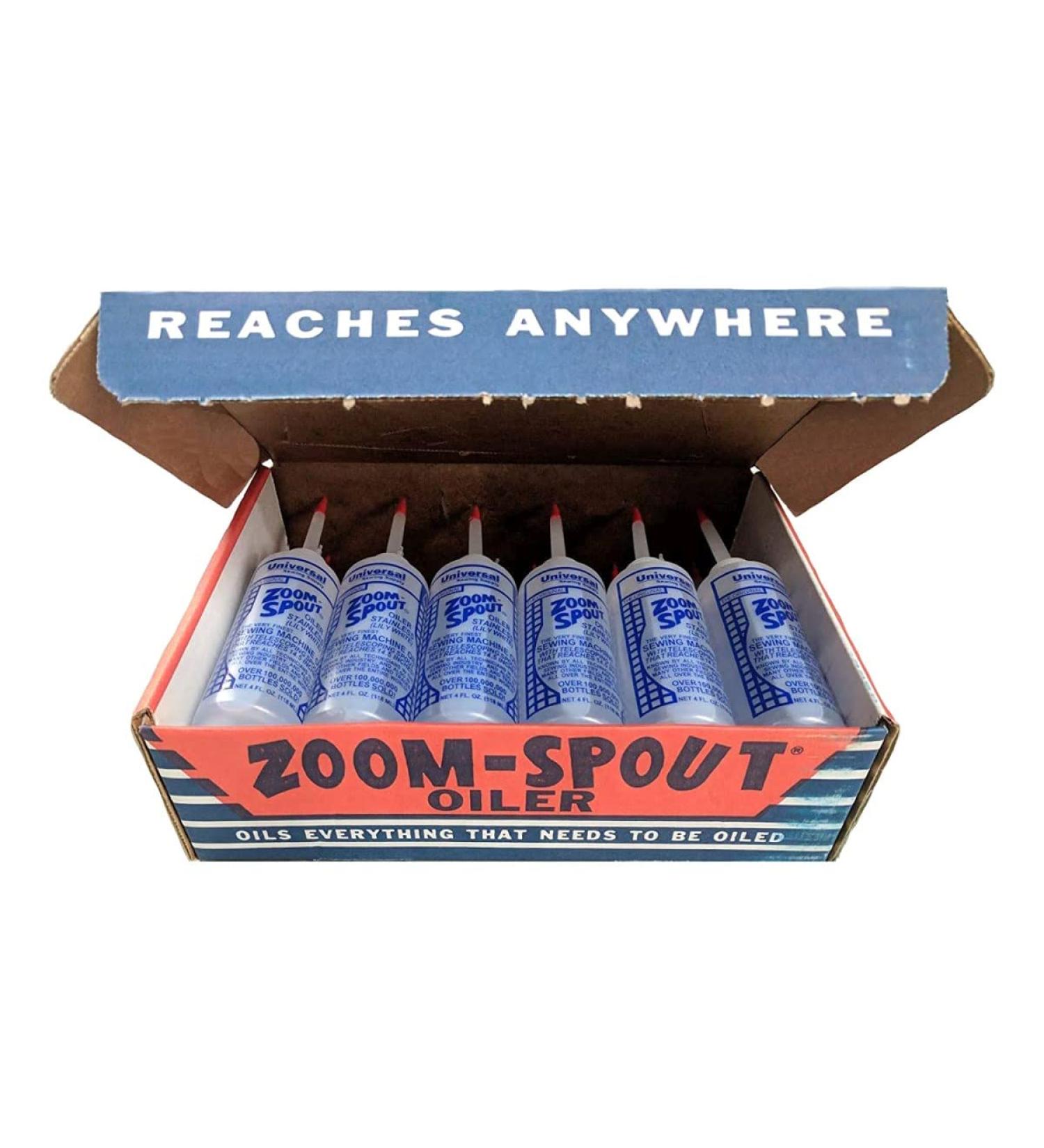 12 Bottles of Universal Sewing Machine Lily White Oil - Stainless Zoom Spout Oiler for Textile Machinery and Parts - Buy Online on GoSupps.com
