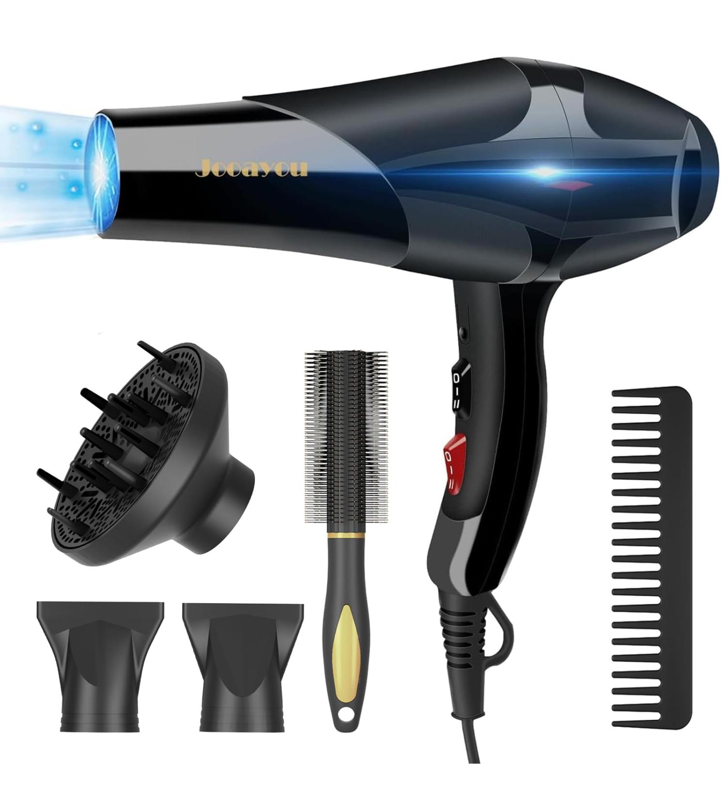 Buy Dongxw 3000W Professional Hair Dryer - Ionic Blow Dryer with Diffuser 2 Speed 3 Heat Settings for Salon & Travel - Black - Buy Online on GoSupps.com