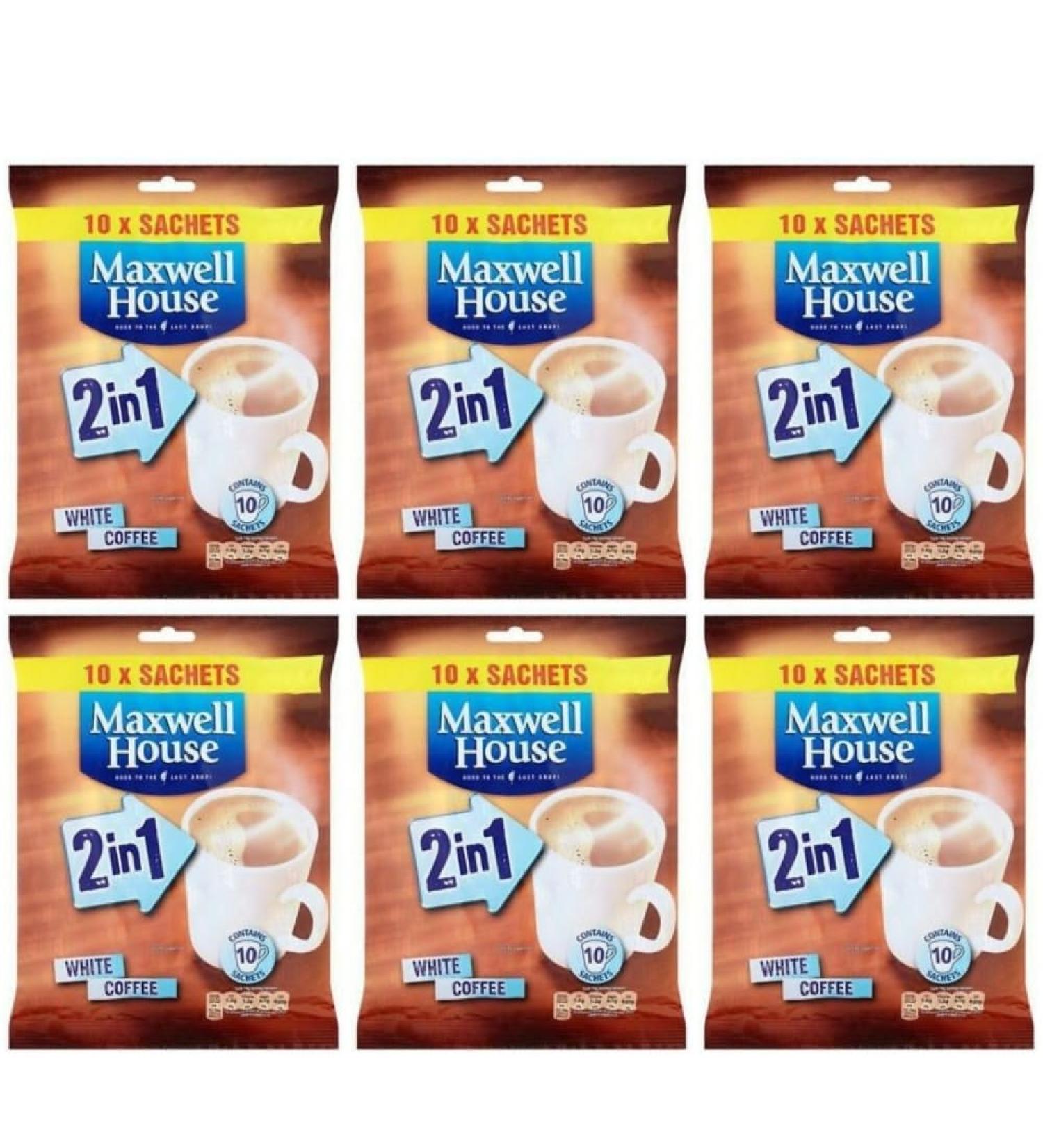 Maxwell House Instant Coffee One the Go White Coffee | FabFinds Mug (Instant 2 in 1 6 Pack)